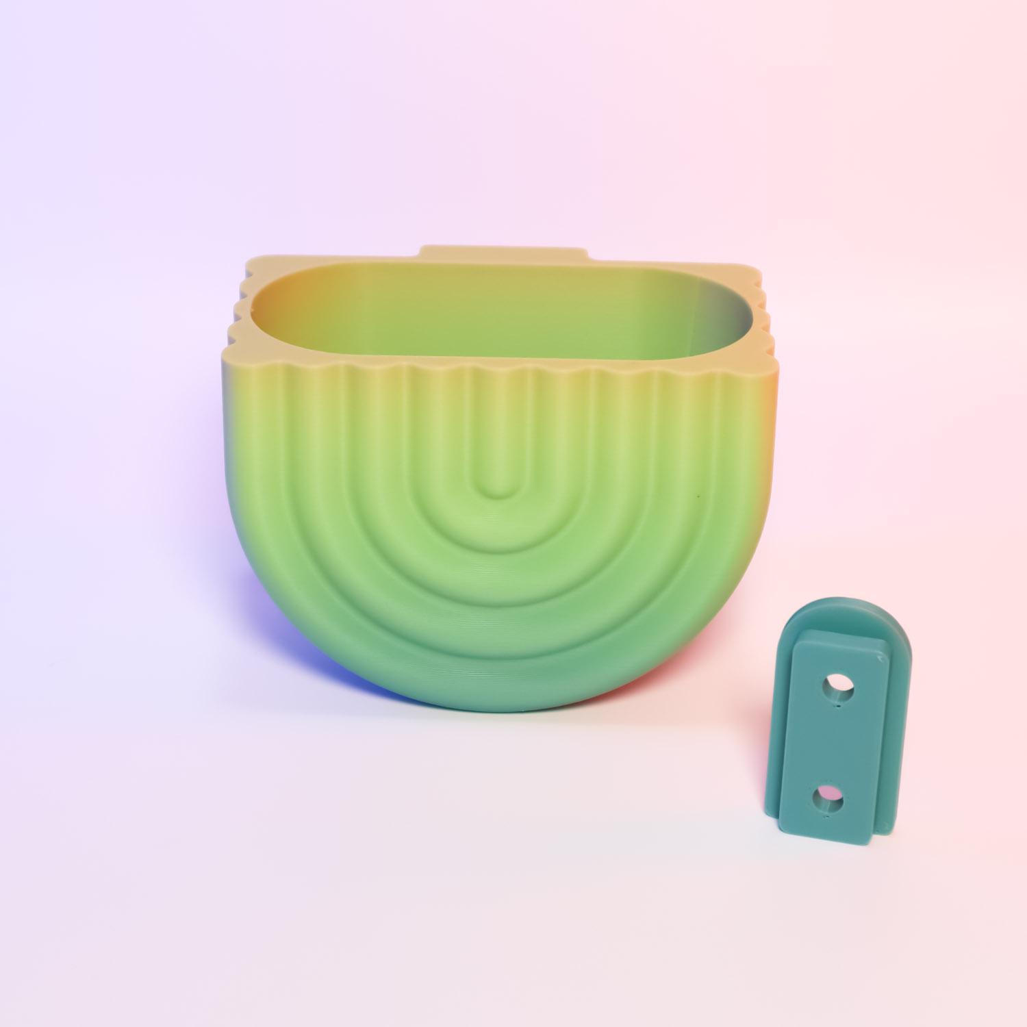 Wall Mounted Rainbow Planter 3d model