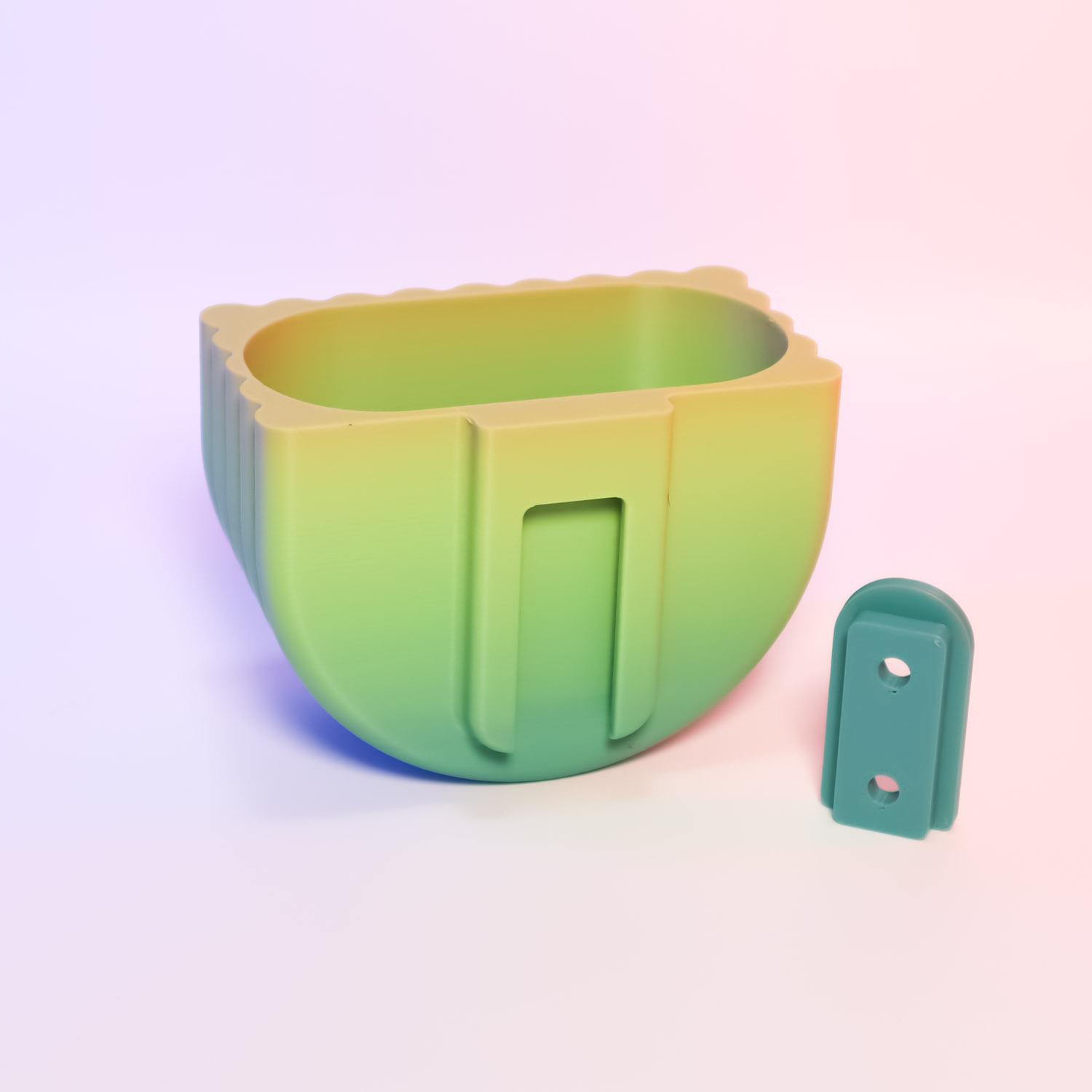 Wall Mounted Rainbow Planter 3d model