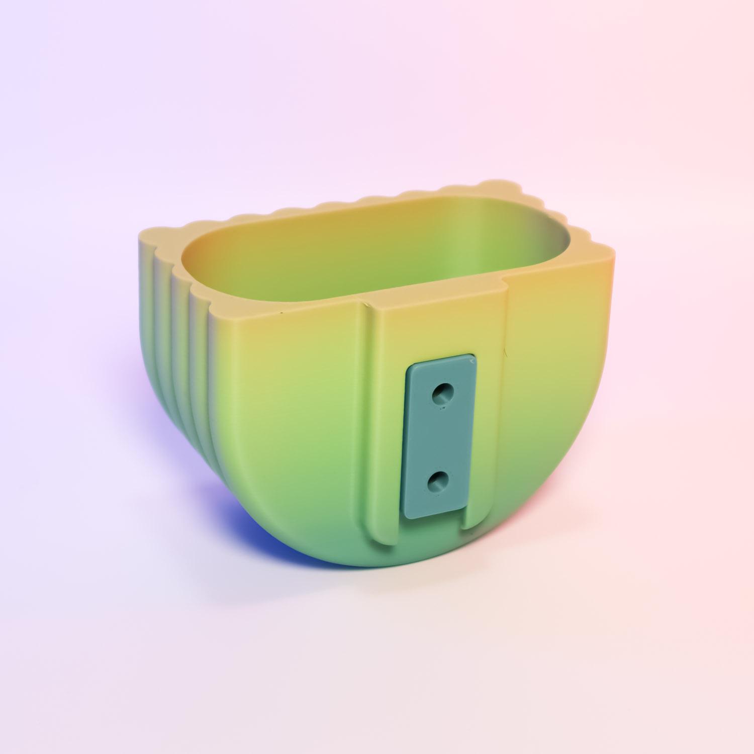 Wall Mounted Rainbow Planter 3d model