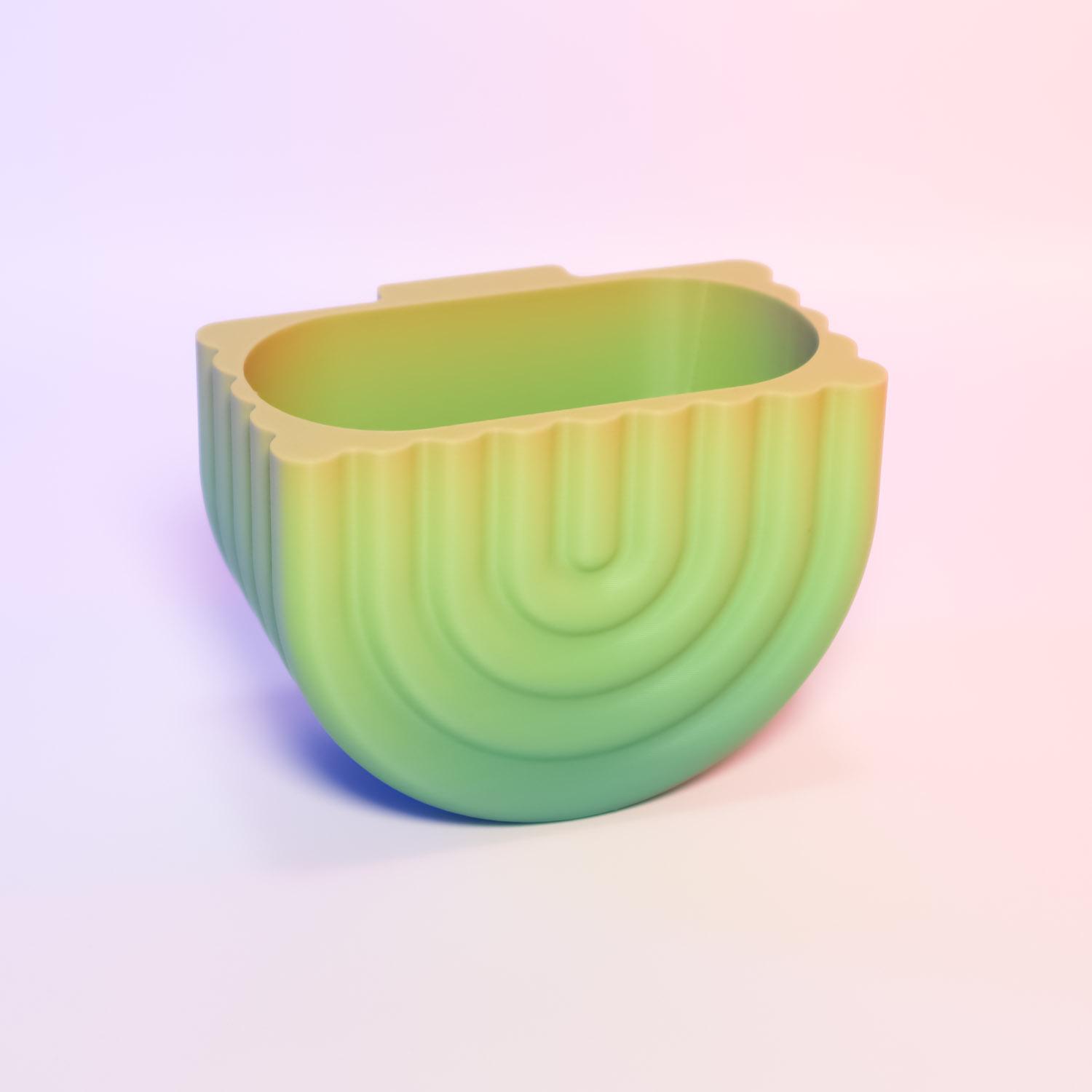 Wall Mounted Rainbow Planter 3d model