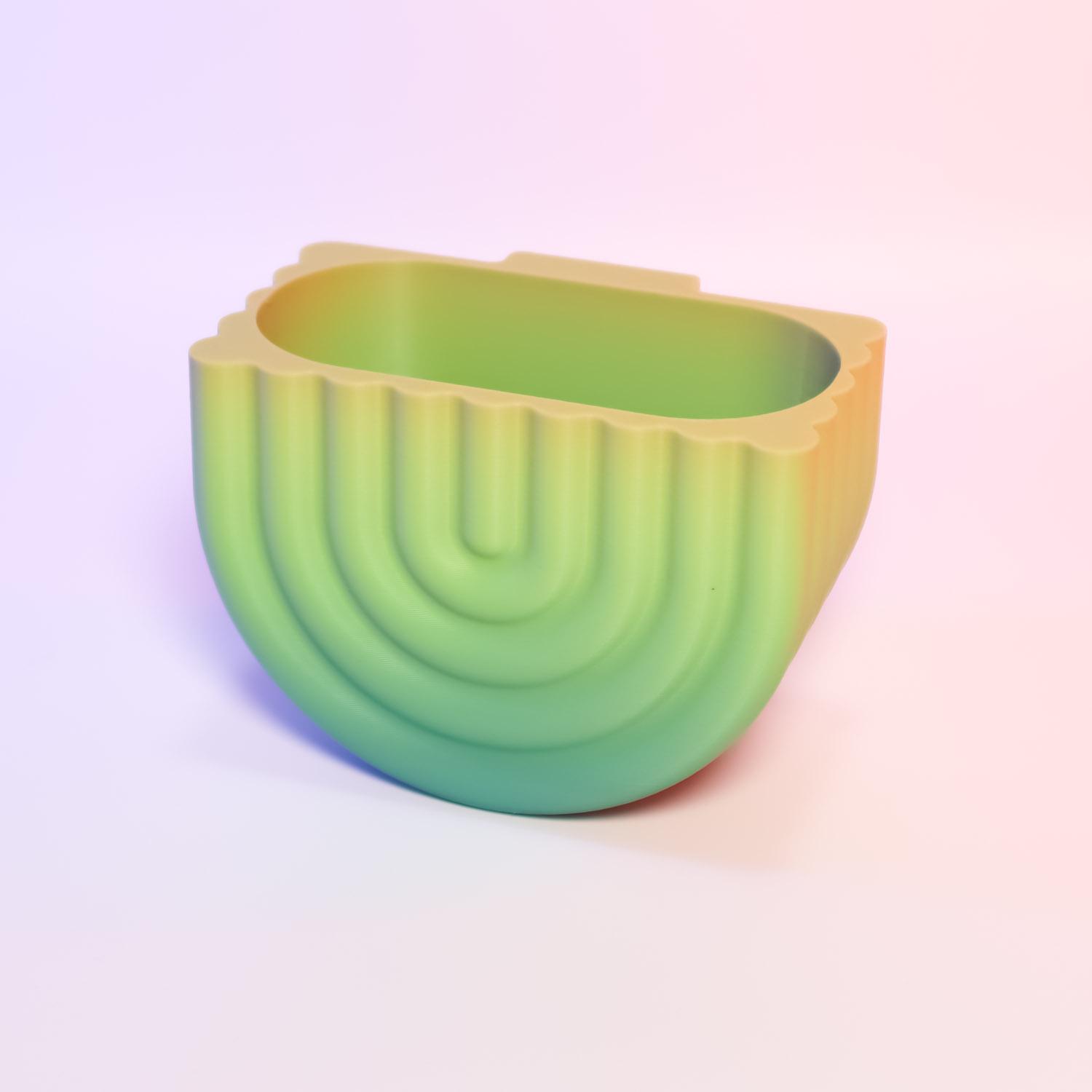 Wall Mounted Rainbow Planter 3d model