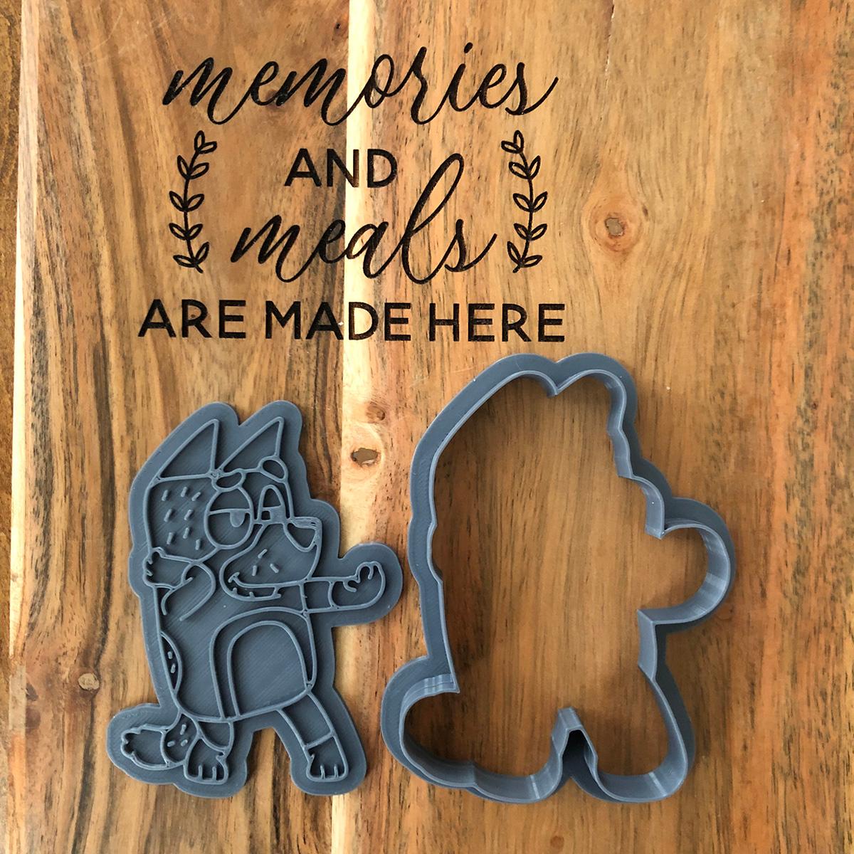 Bluey Cookie Cutters and Stamps 3d model