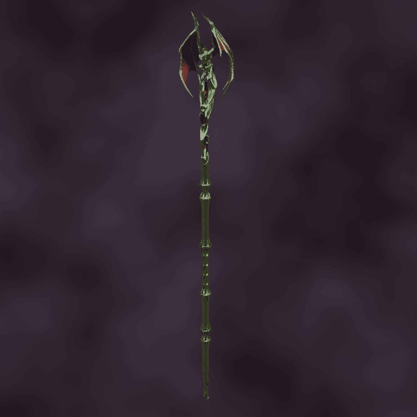 Fantasy Woe Corzador Staff from Baldurs Gate 3 3d model