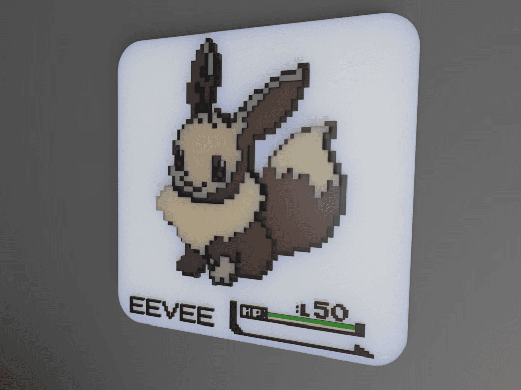 Pokémon Pixel Art - Eevee 3d model