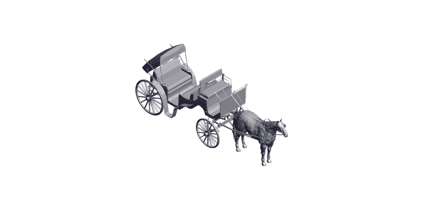 Horse carriage.stl 3d model