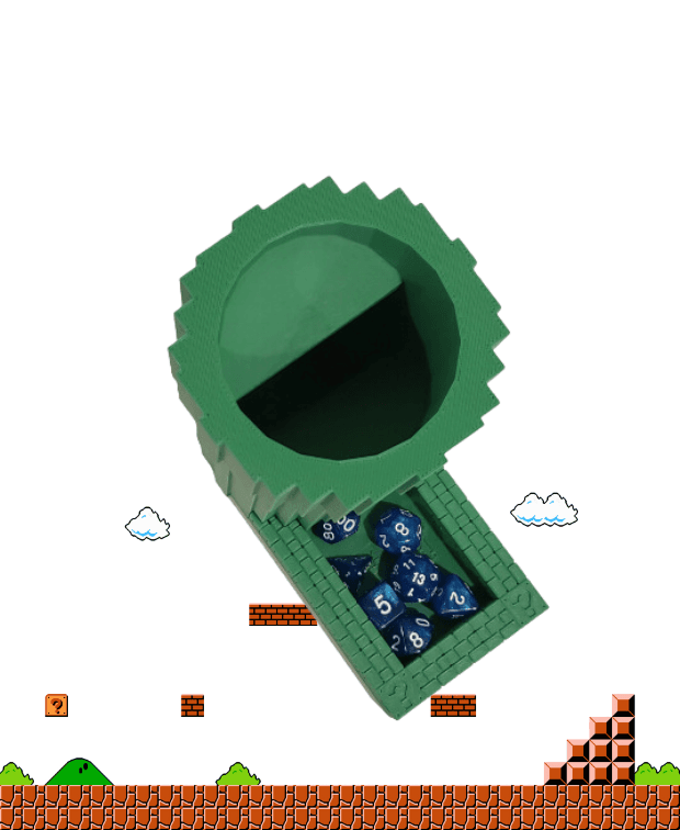 Dice Tower - Super Mario Bros. PIXEL Tube 3d model