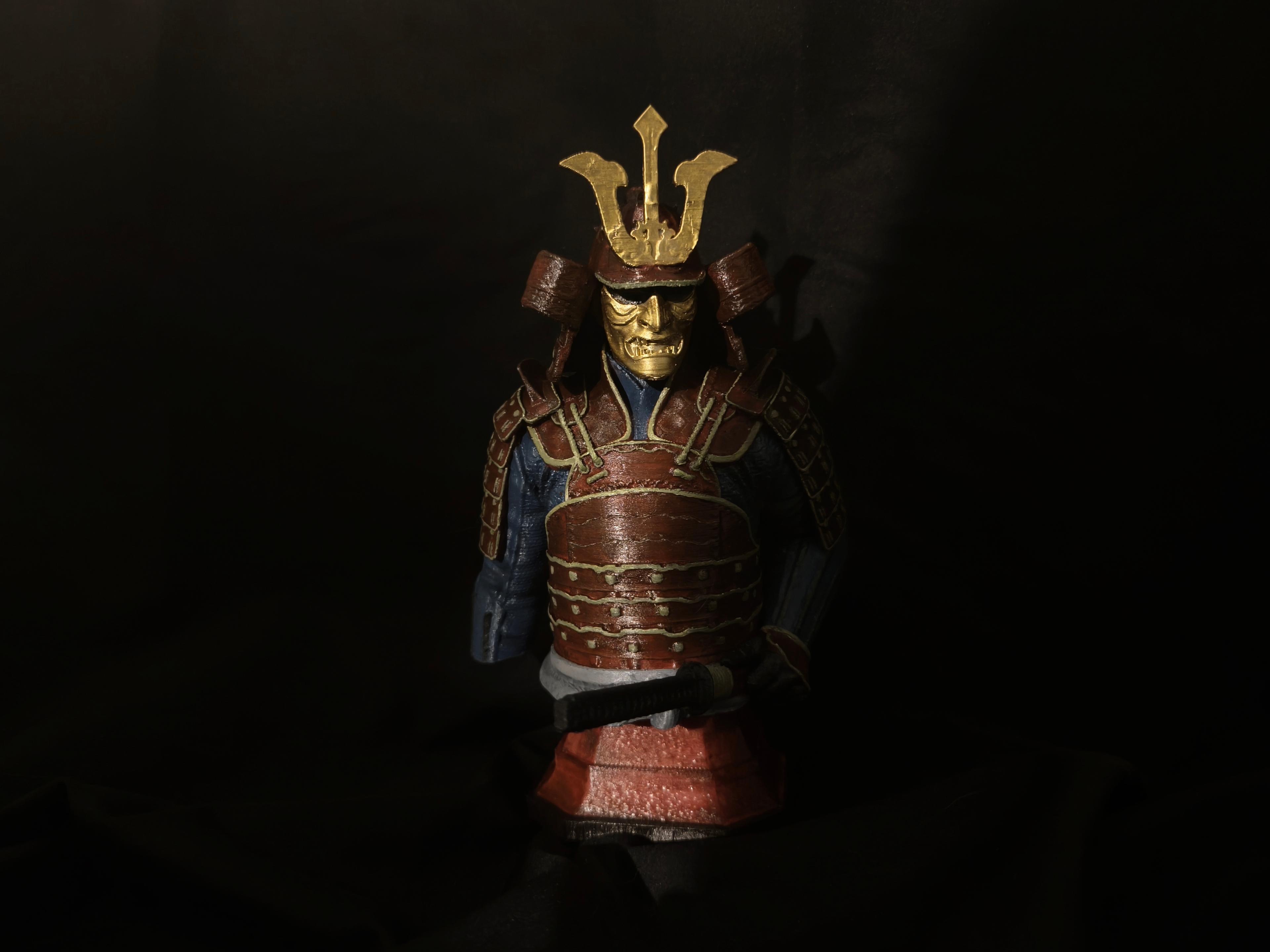 Samurai Bust (Pre-Supported) 3d model