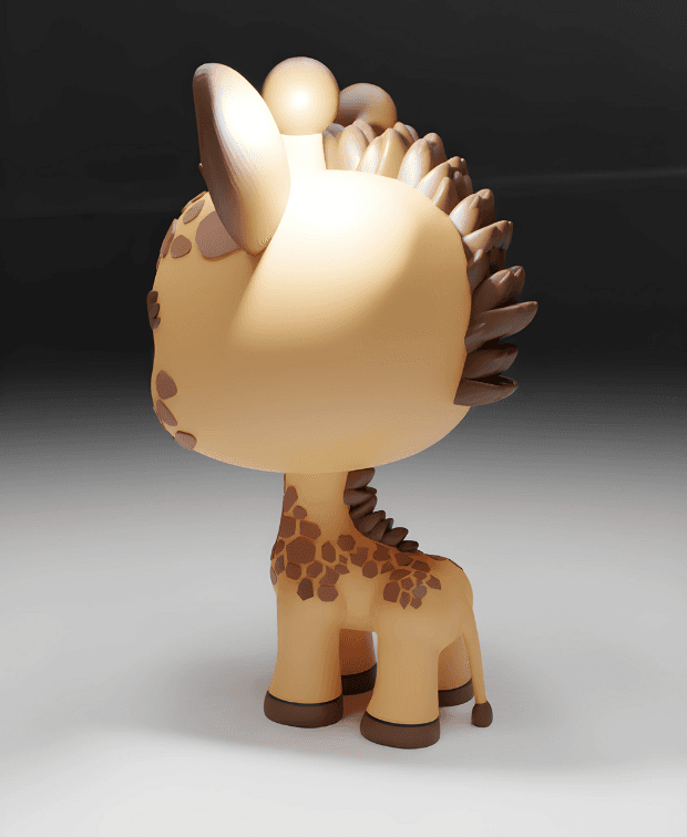 Mesh Mayhem Cute Giraffe 3d model