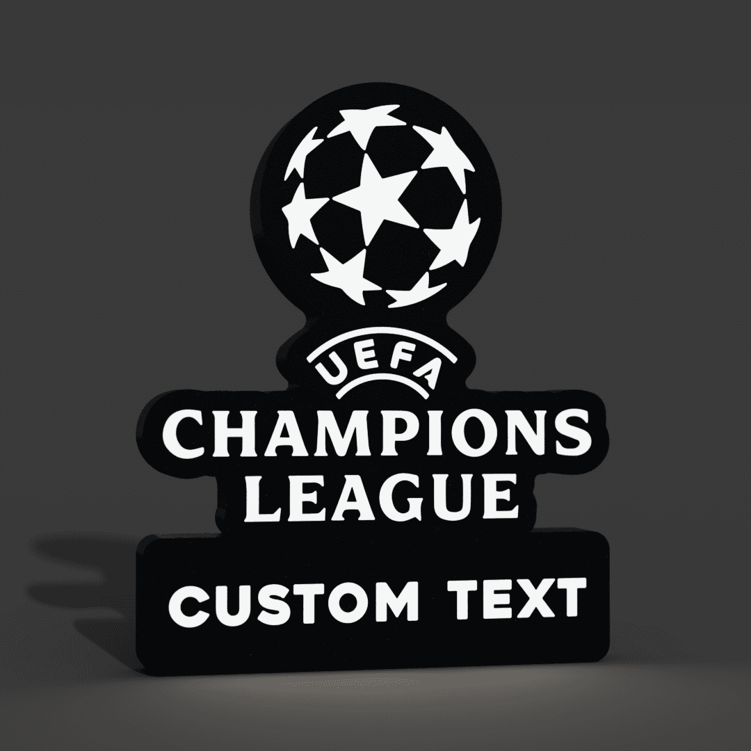 Champions League Customizable Lightbox LED Lamp 3d model
