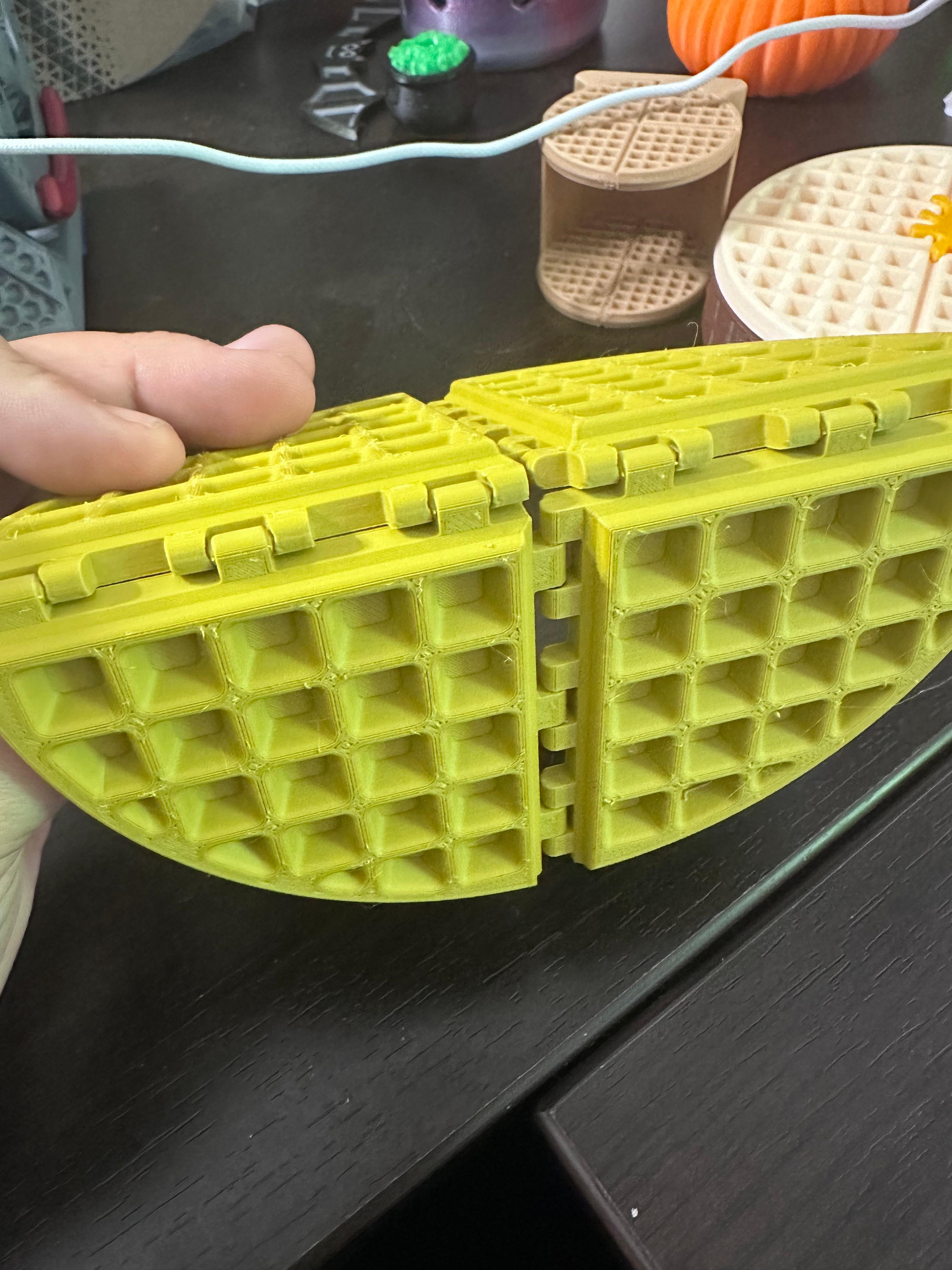 Articulating Waffle with Butter 3d model