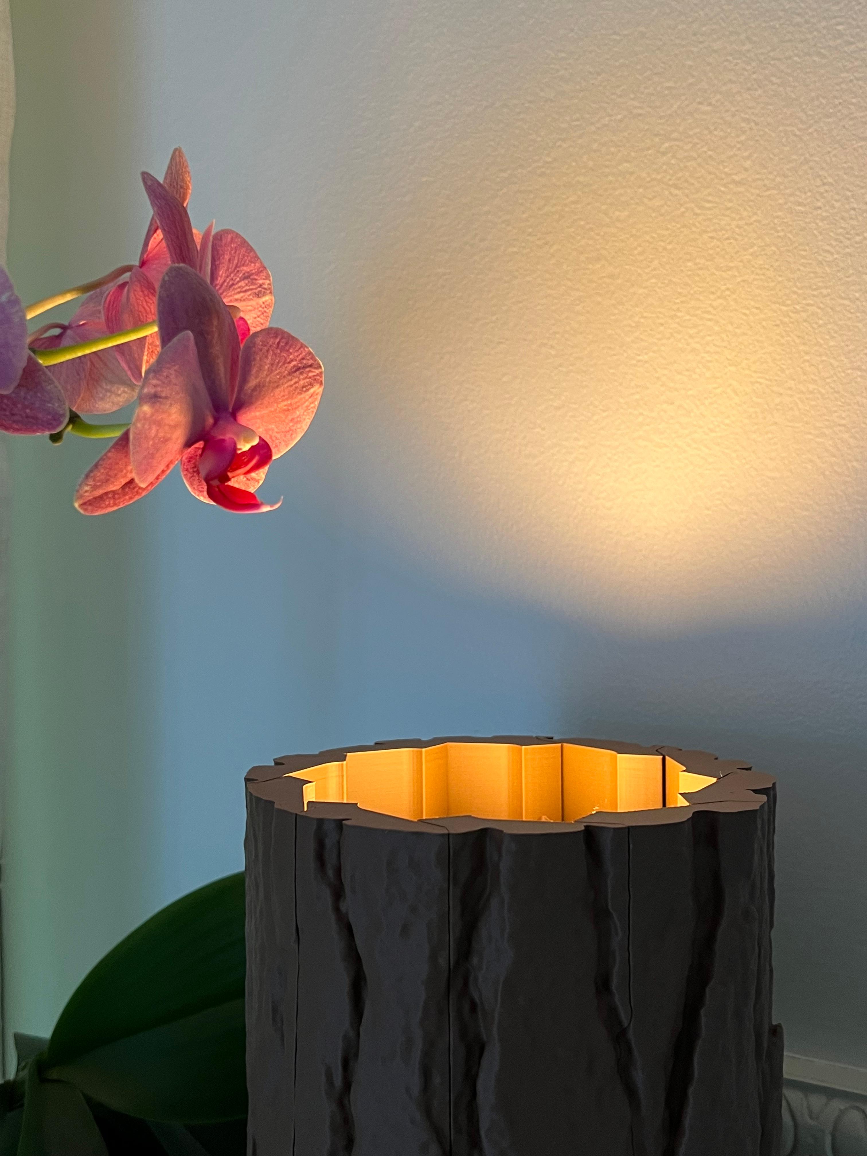 Lantern log - Mechanically Dimming Lamp with Real Log Texture  3d model