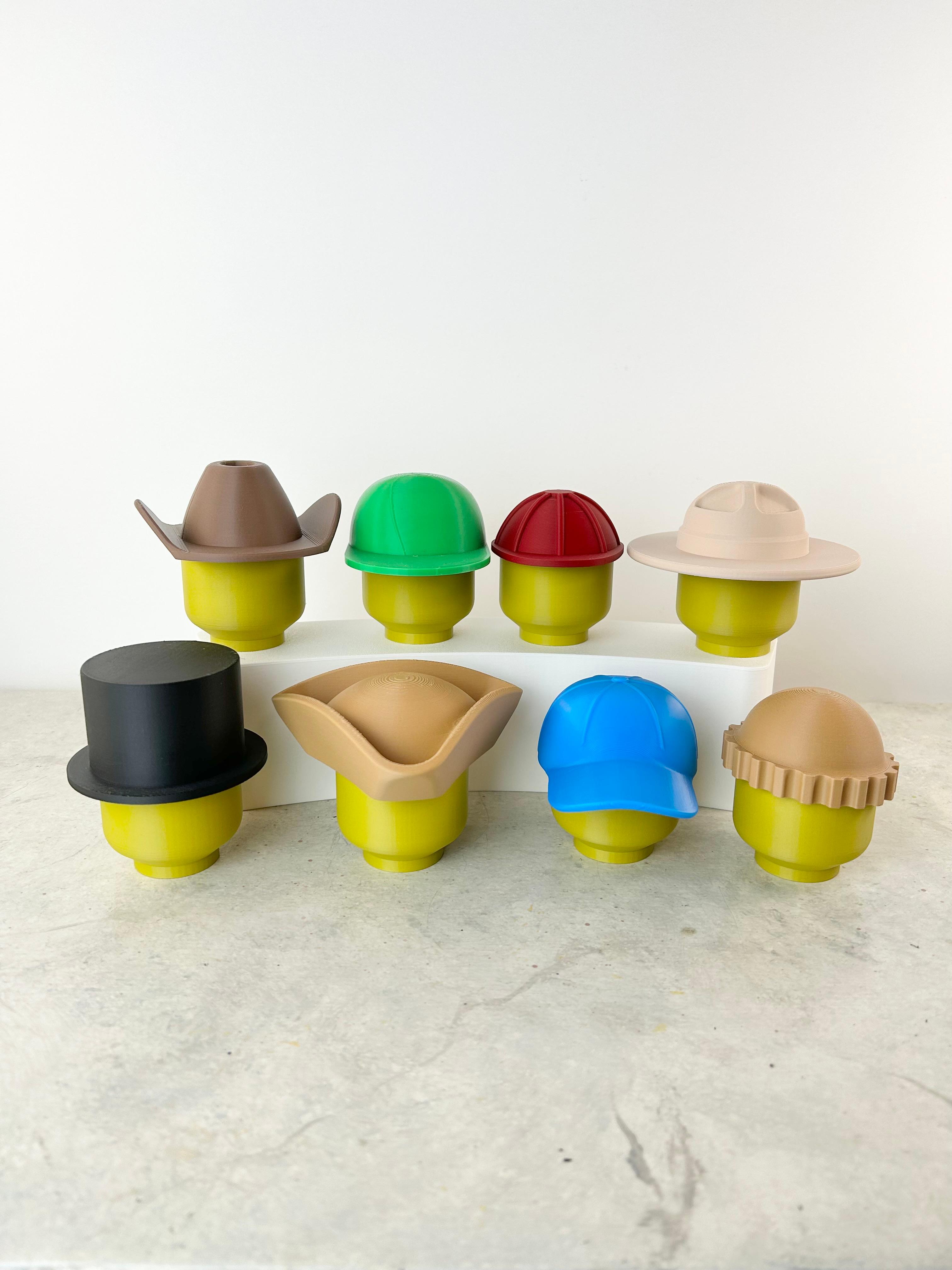 Hat Collection (9 inch brick figure hats) 3d model