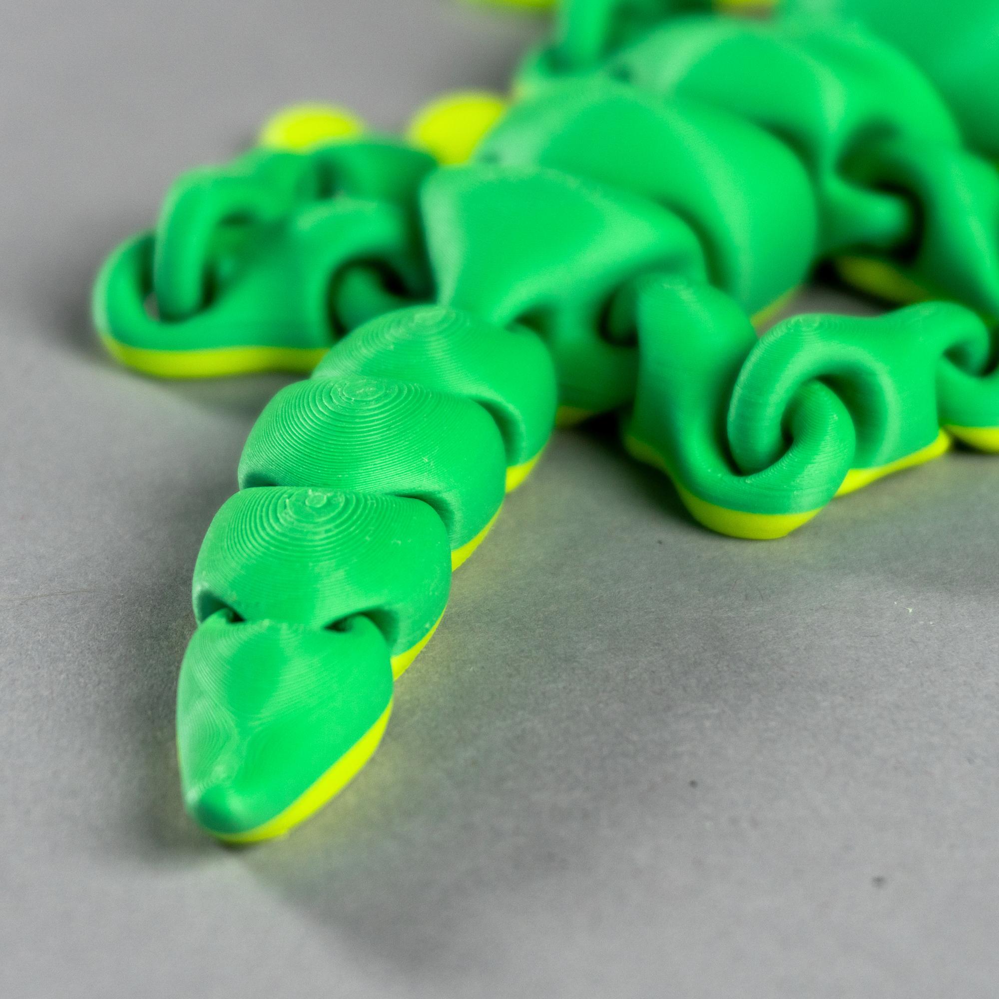 Blob Gecko - Flexi Magnetic Art Toy with Rock 3d model