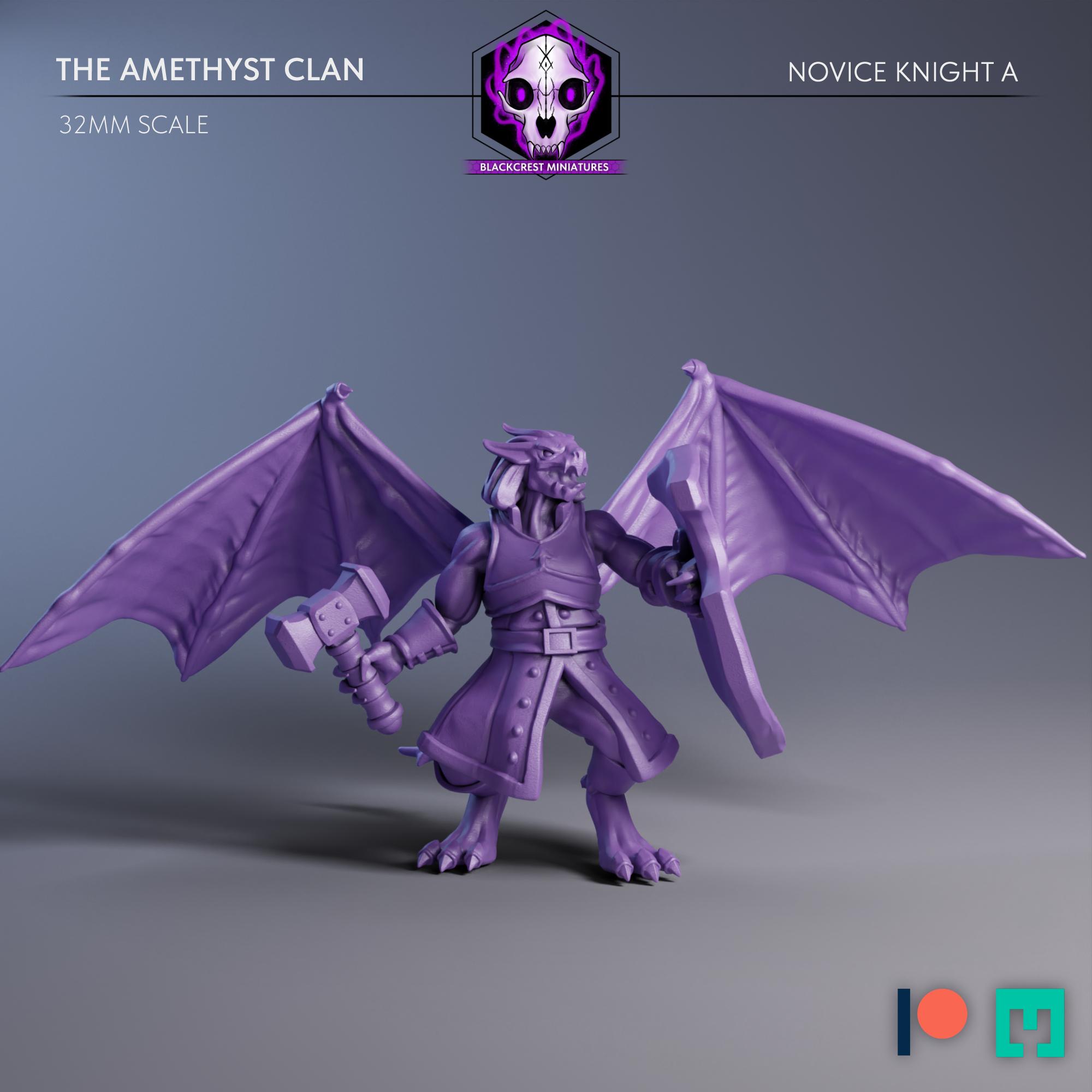 The Amethyst Clan | Novice Knight A (Unsupported) 3d model