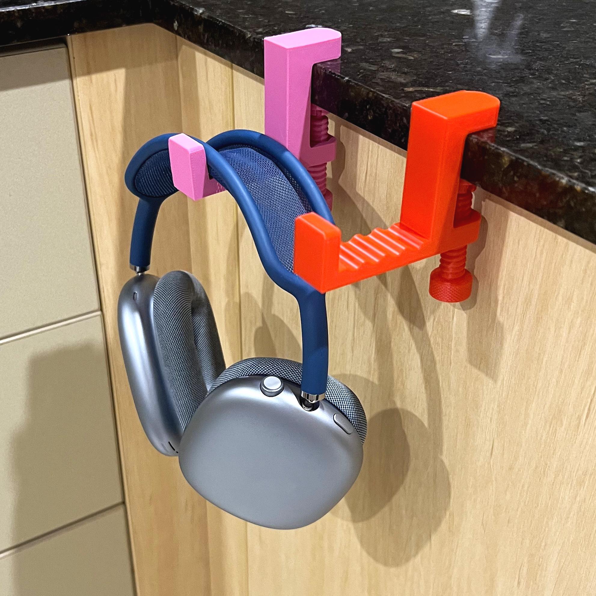 Headphone clamp Desk Mount hook 3d model