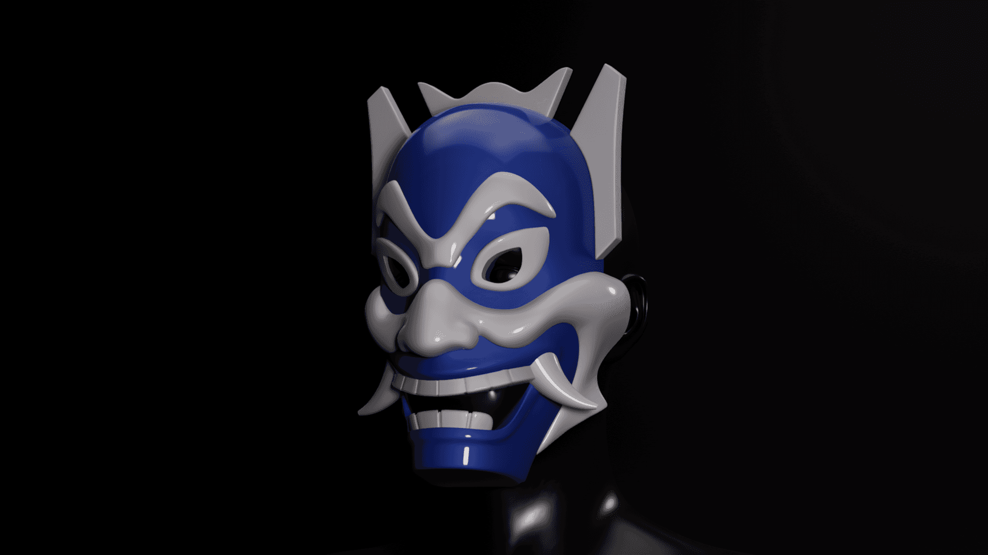 blue spirit mask 3d model