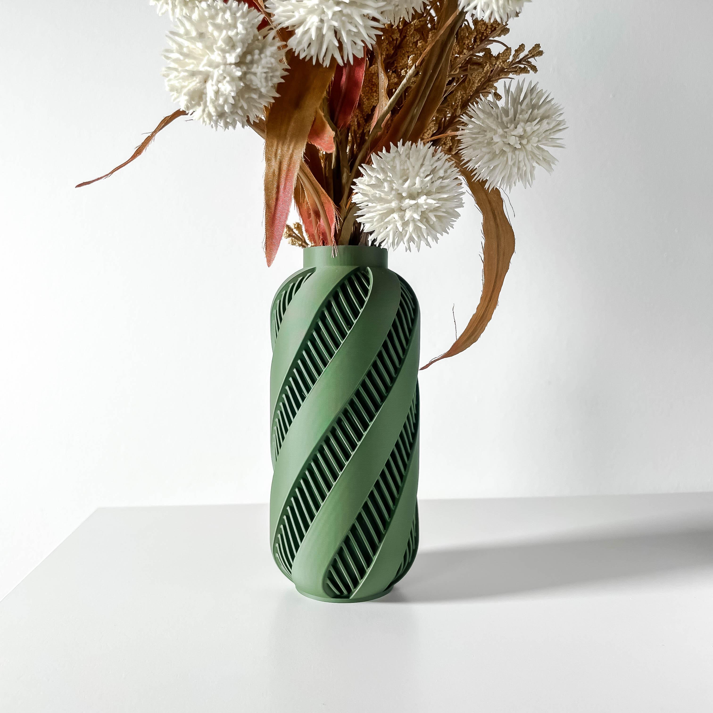 The Alin Vase, Modern and Unique Home Decor for Dried and Preserved Flower Arrangement  | STL File 3d model