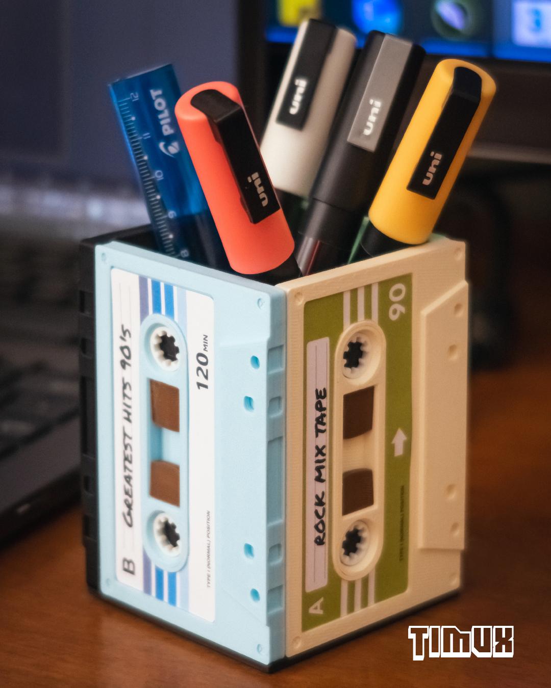 VINTAGE CASSETTE PEN HOLDER 3d model