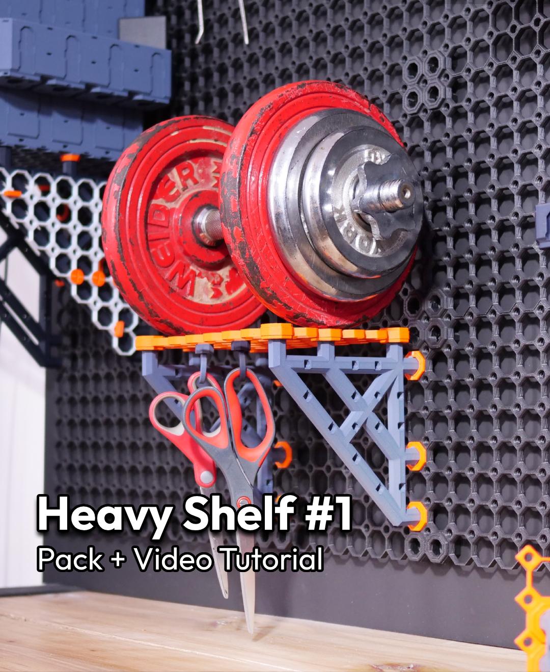 Heavy Duty Tile Shelf #1 - Multiboard Pack (+ Video Tutorial) 3d model