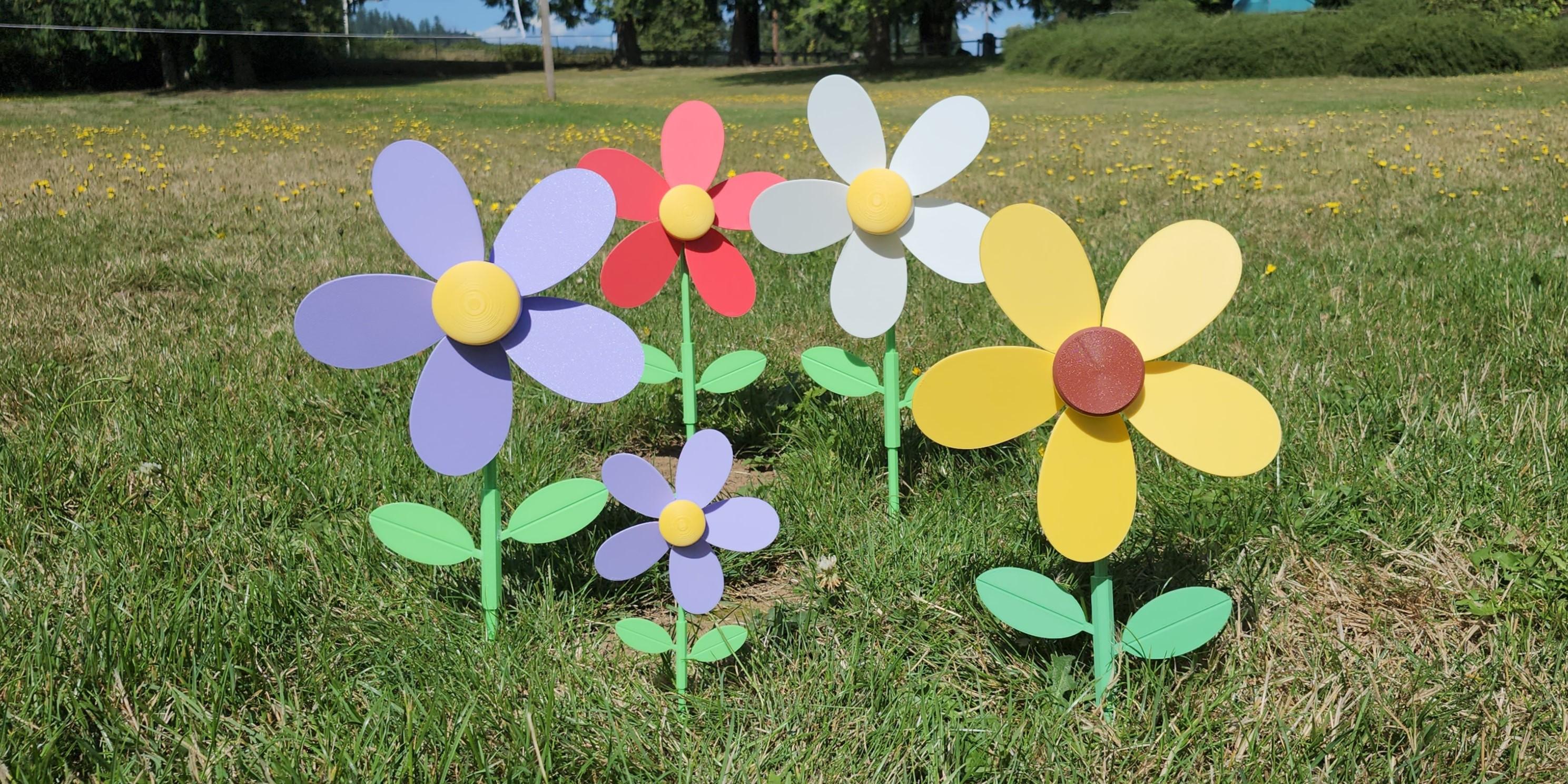 Build-Your-Own Flower Motif Pinwheel Modular Craft Kit 3d model