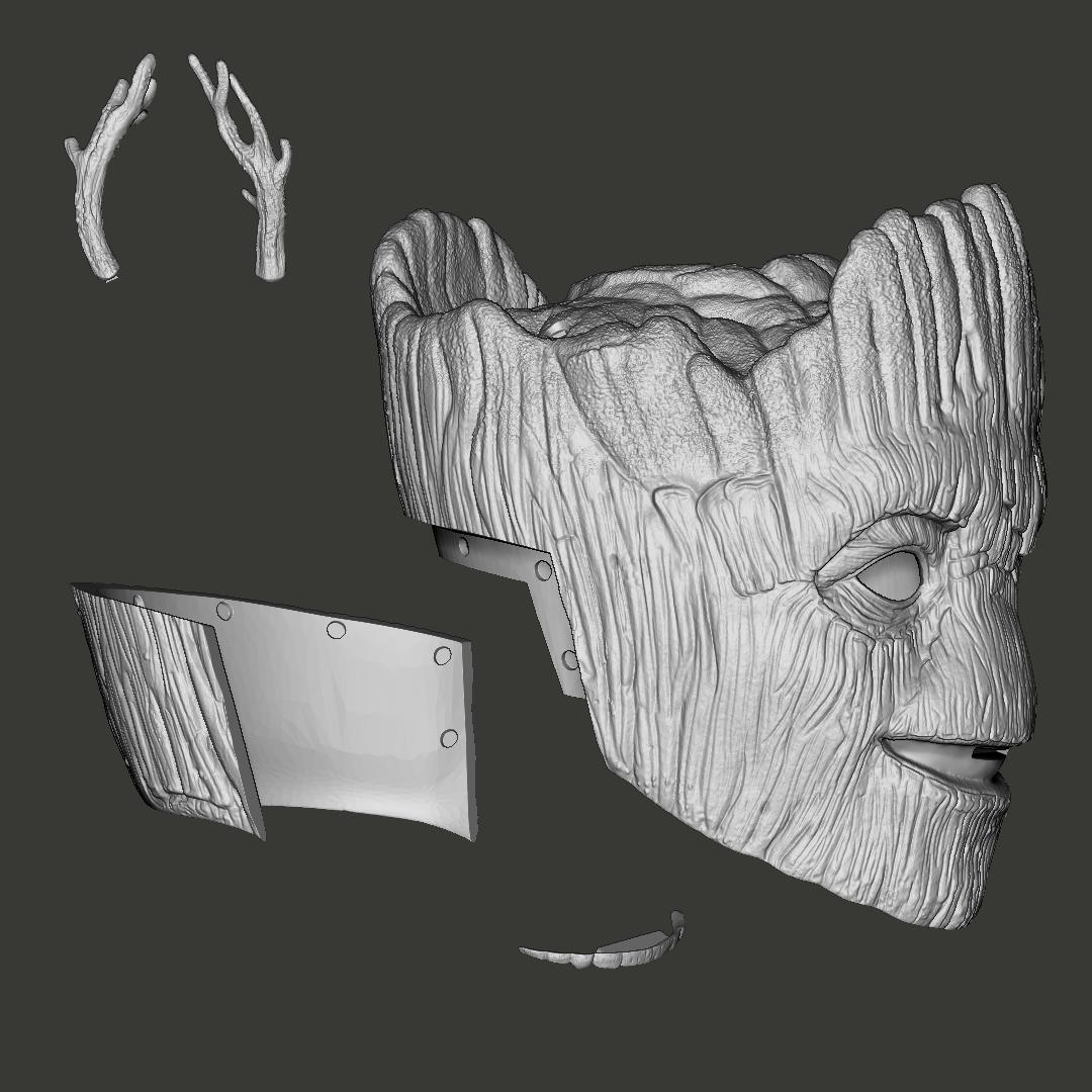 Groot Mask 3d Print File STL GOTG VOL3 3d model