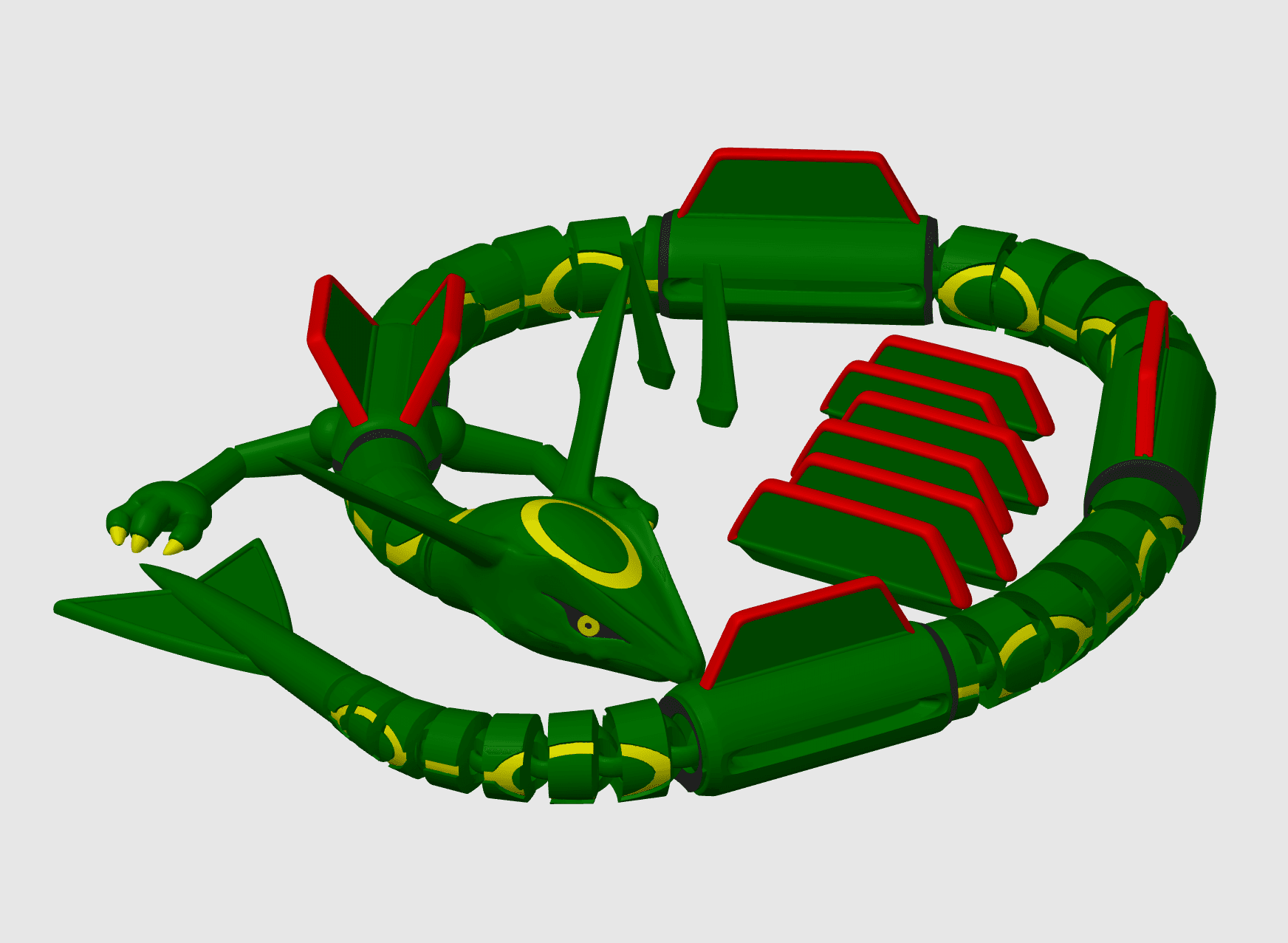 Articulated Pokémon - Rayquaza  3d model