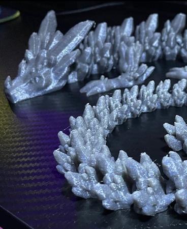 Crystal Dragon  - printed in Atomic Galactic Blue PETG - 3d model