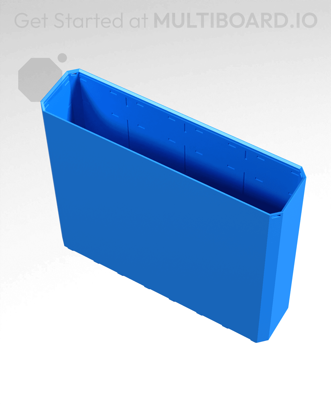 4x1x3.5 - Simple Walls - Universal Click-In Multibin Shell Extension 3d model