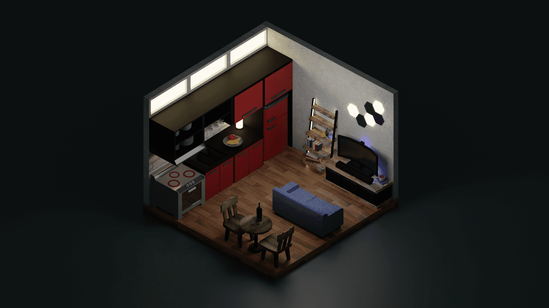 Studio Apartment 3d model