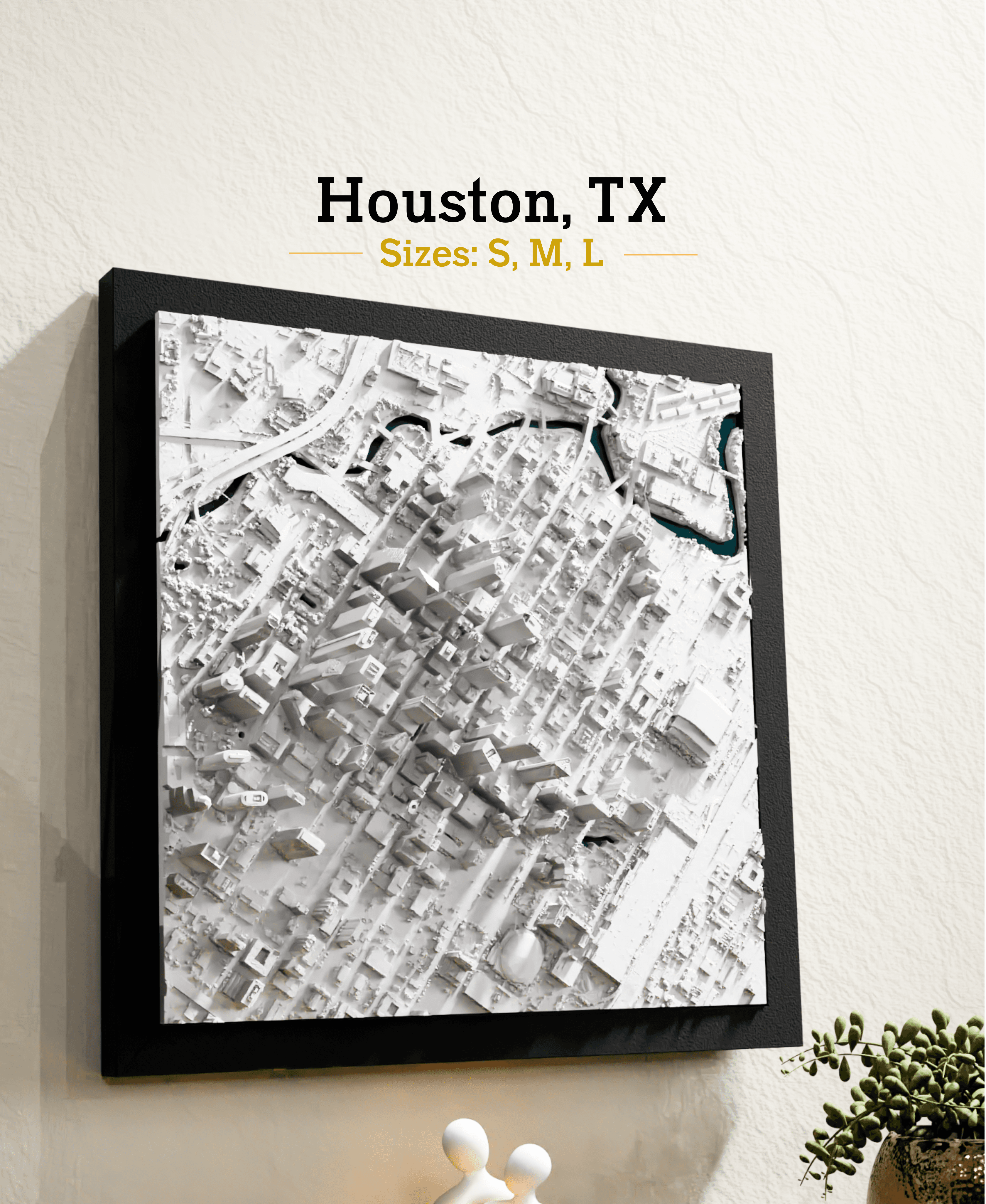 Houston, TX - Large, Medium, and Small 3d model