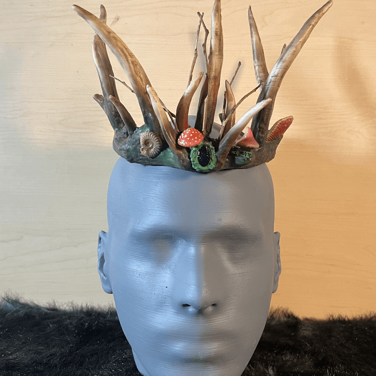 Enchanting Nature Crown with Mushrooms 3d model