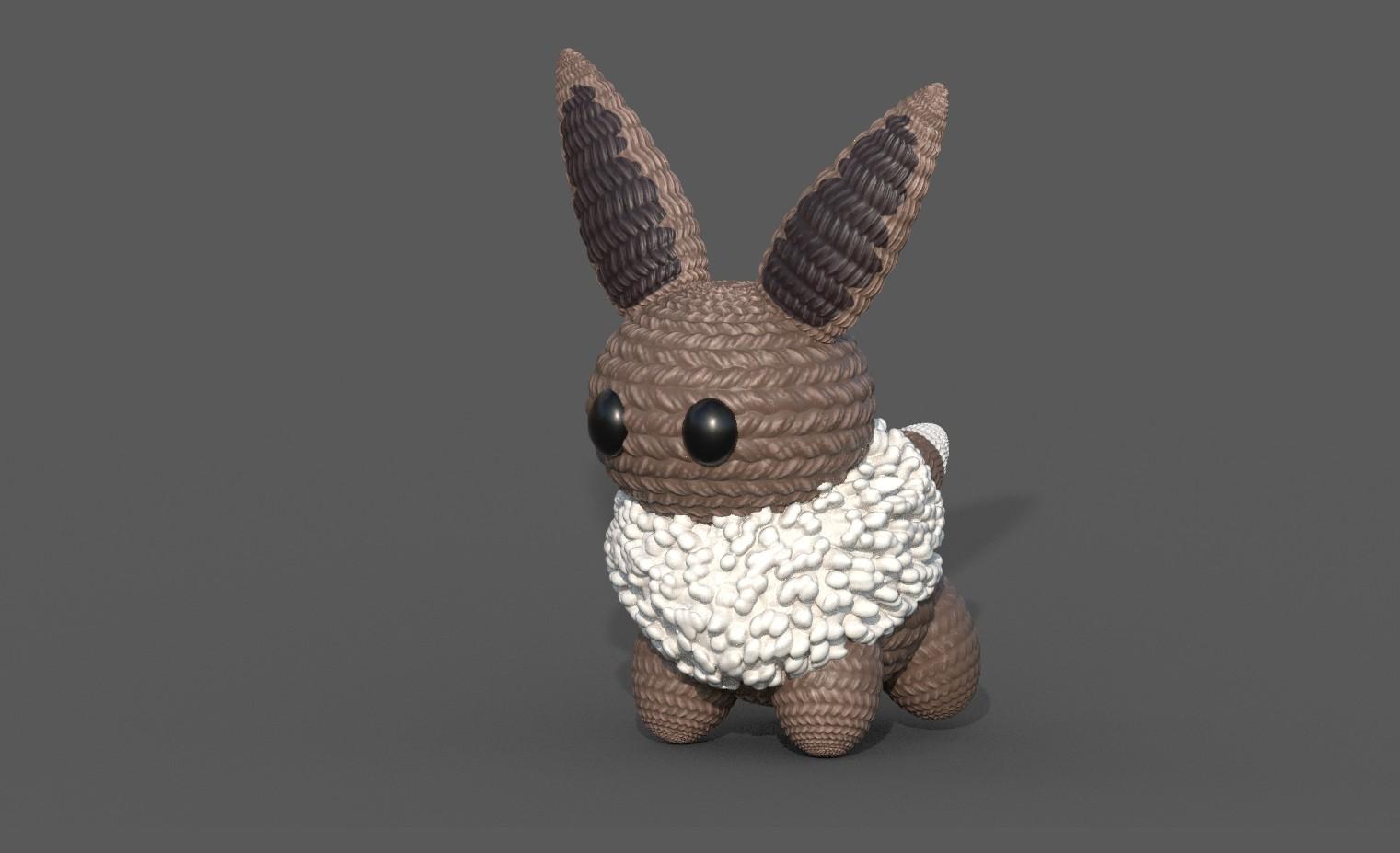Crochet Eevee 3d model