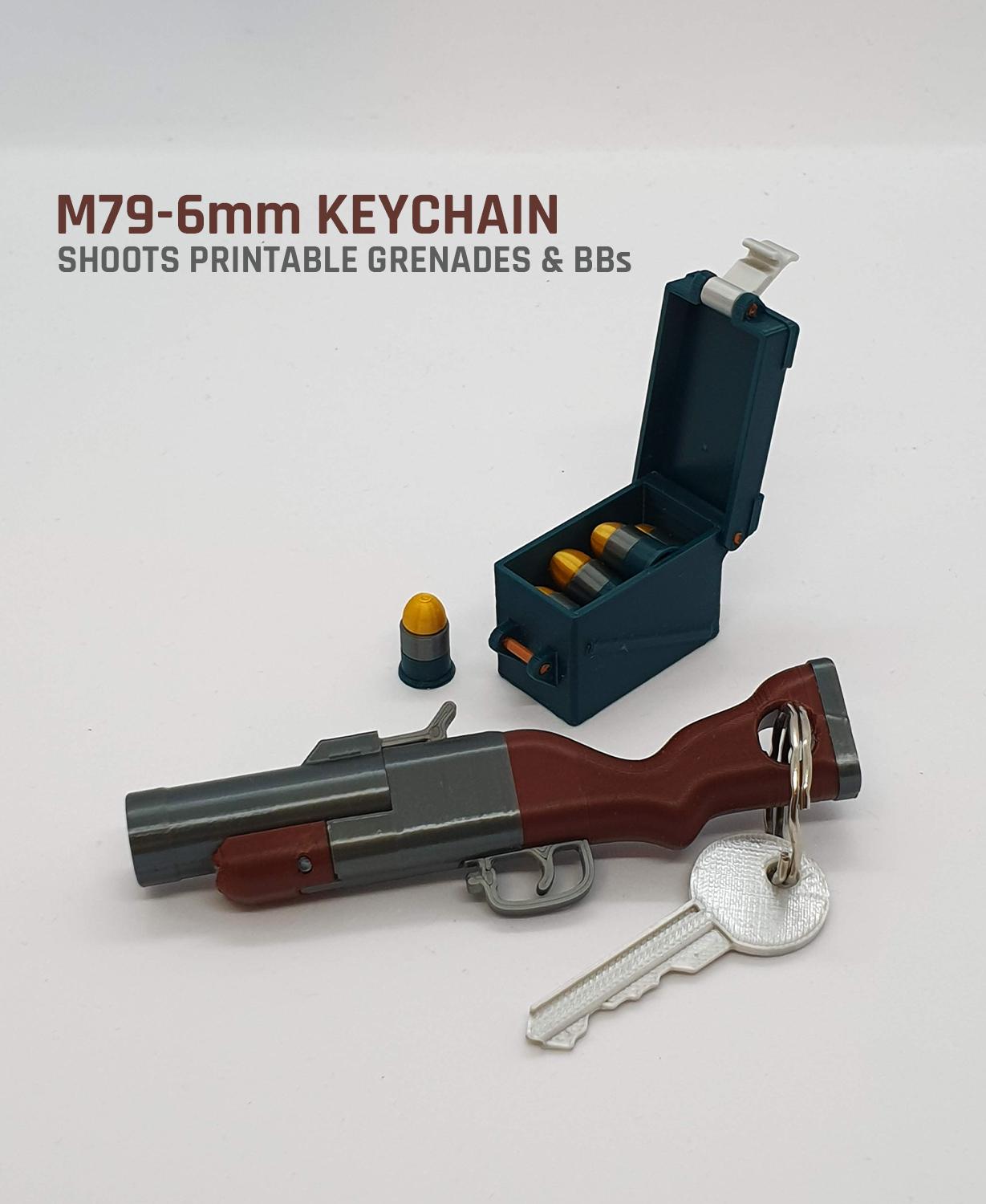 M79-6mm Grenade Launcher Keychain — Functional Blaster 3d model