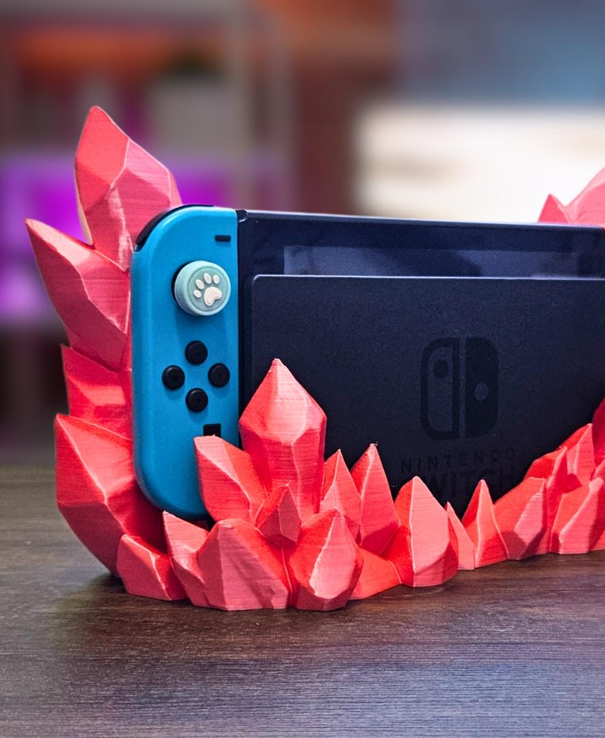 Nintendo Switch Crystal Dock - Classic and OLED Version - Made it in Silk PLA for Classic Switch :D - 3d model