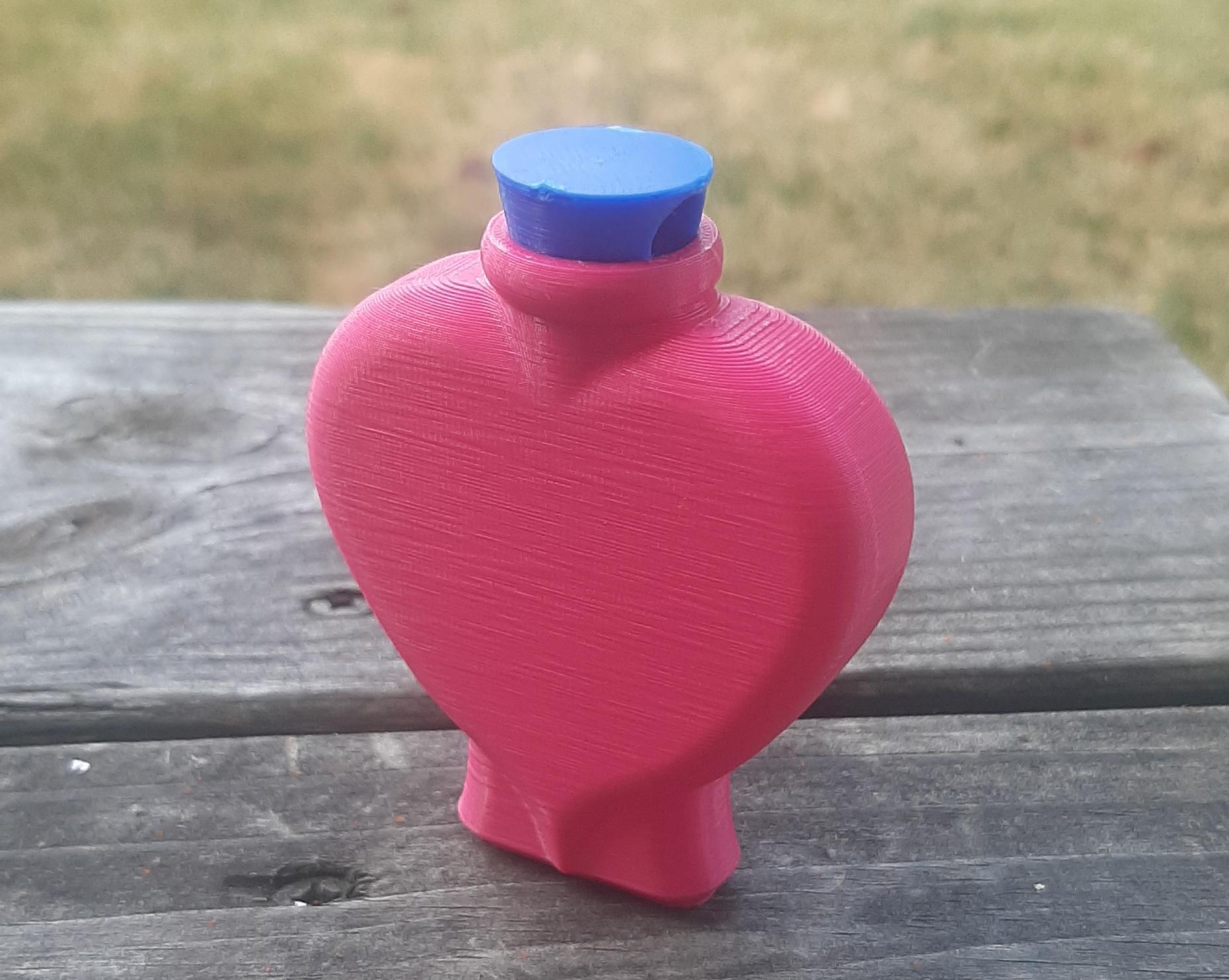 Fillable heart potion bottle necklace magic charm pendant jewelry 3d model