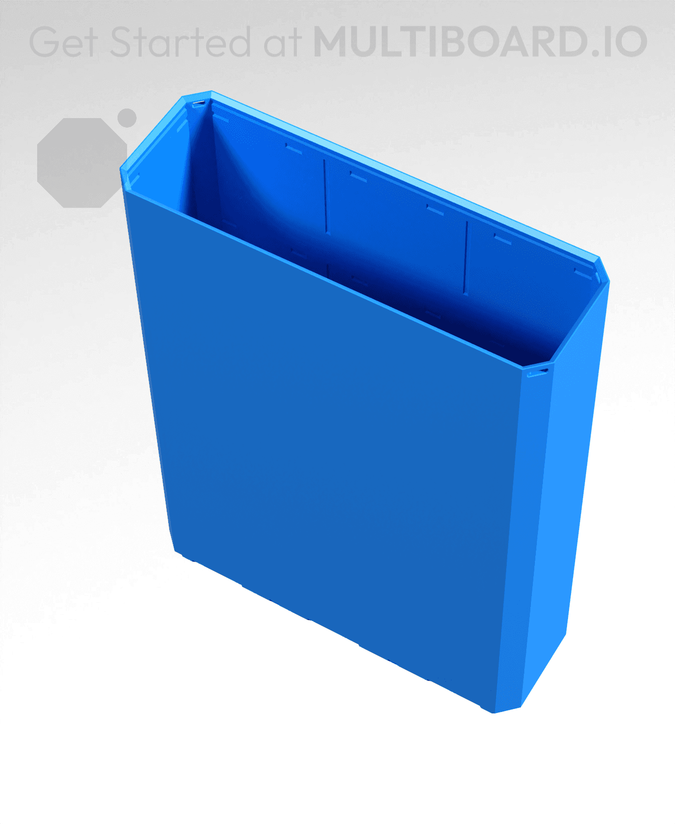 3x1x4 - Simple Walls - Standard Click-In Multibin Shell Extension 3d model