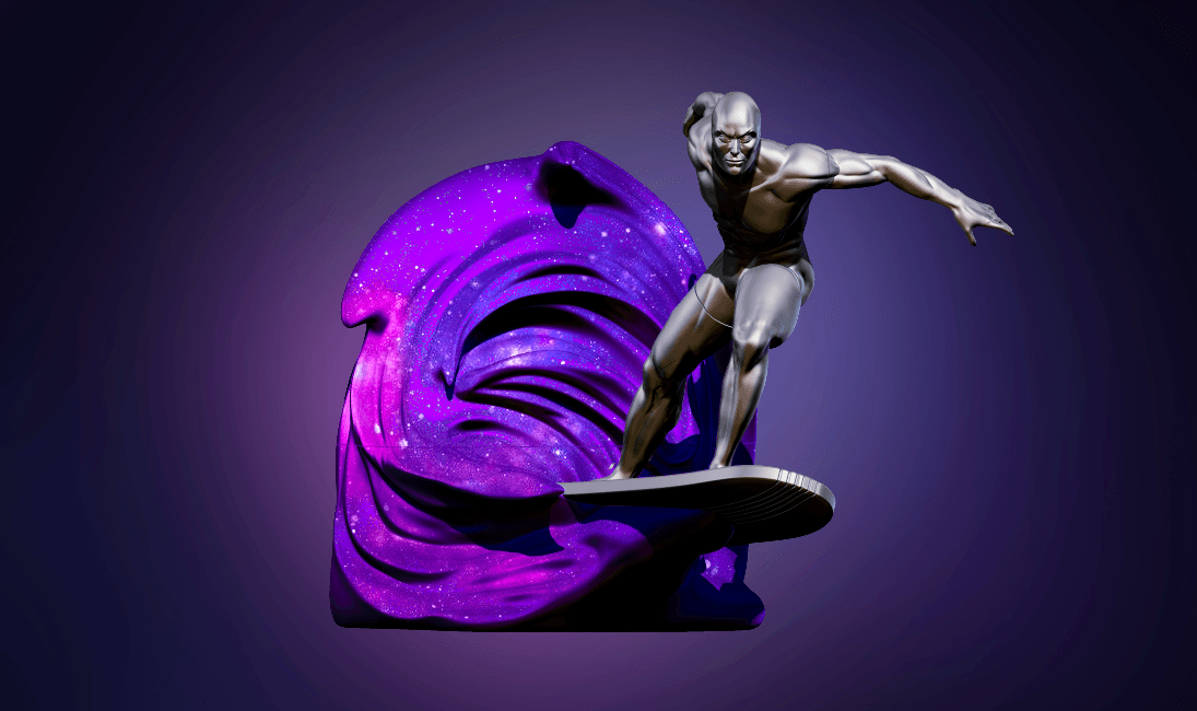 Silver Surfer Statue 3d model