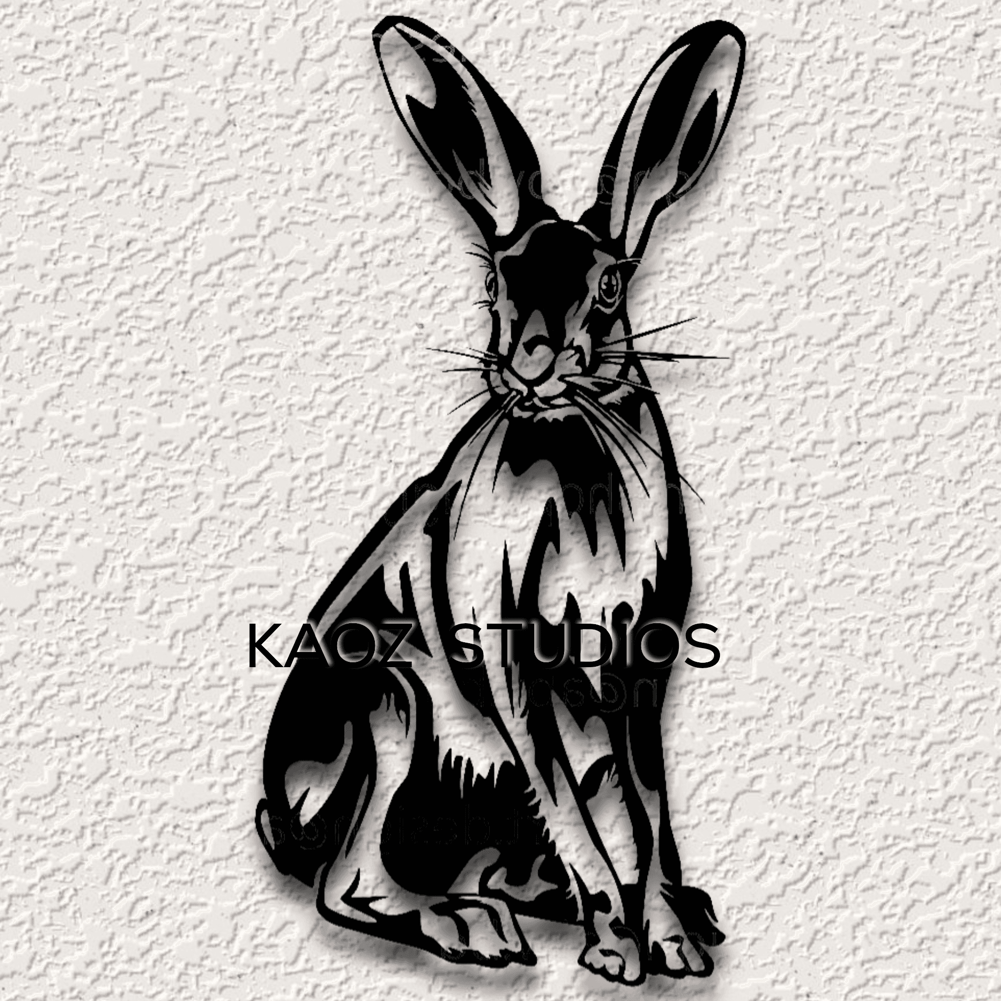 desert hare wall art jackrabbit wall decor bunny easter decoration 3d model