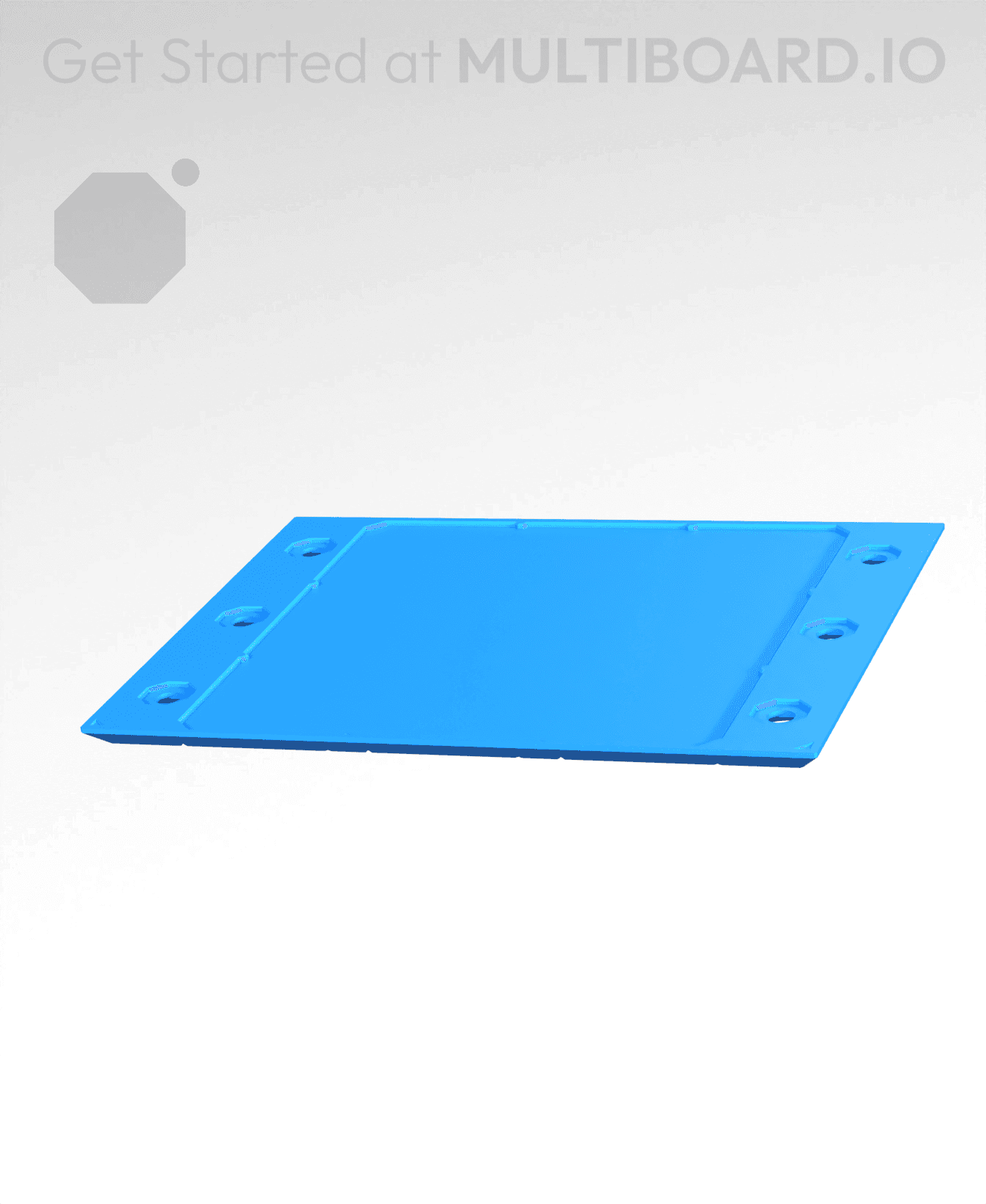 4x3 - Plain - Simple Drawer Stacking Plate 3d model