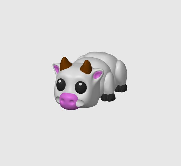 Cow with two joints Keychain 3d model