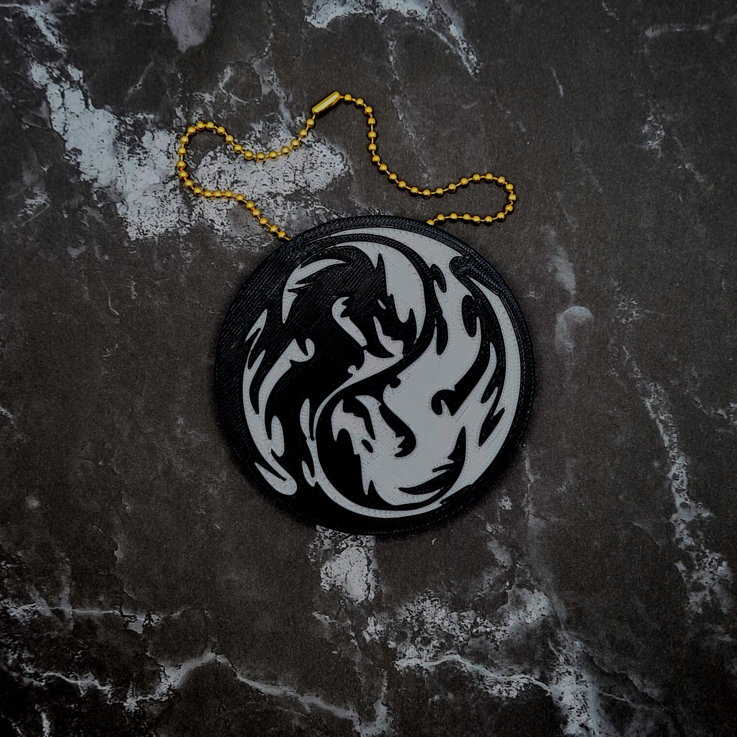 Dragon Yin Yang Charm 3d model