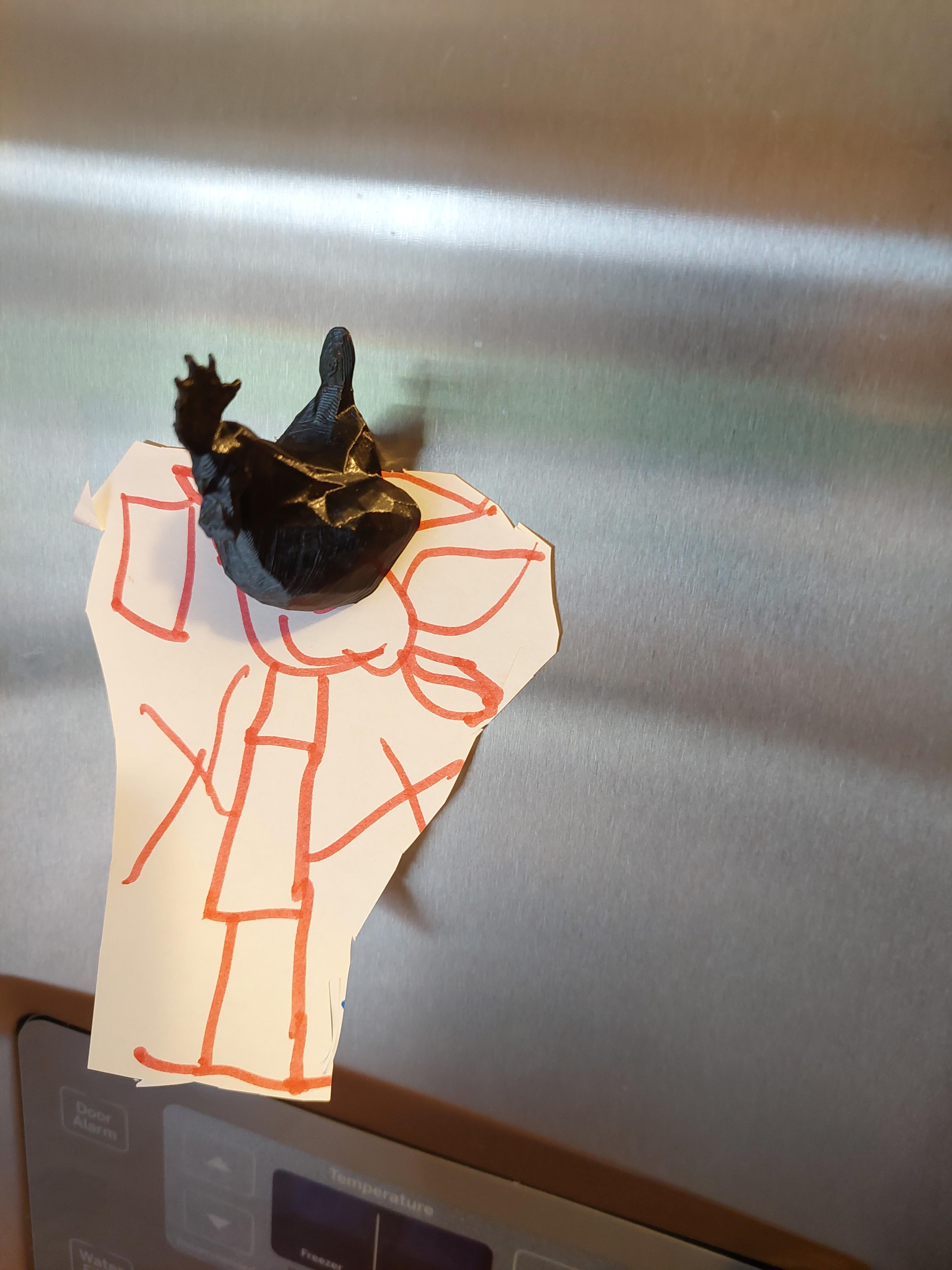 Low Poly Rooster Fridge Magnet 3d model