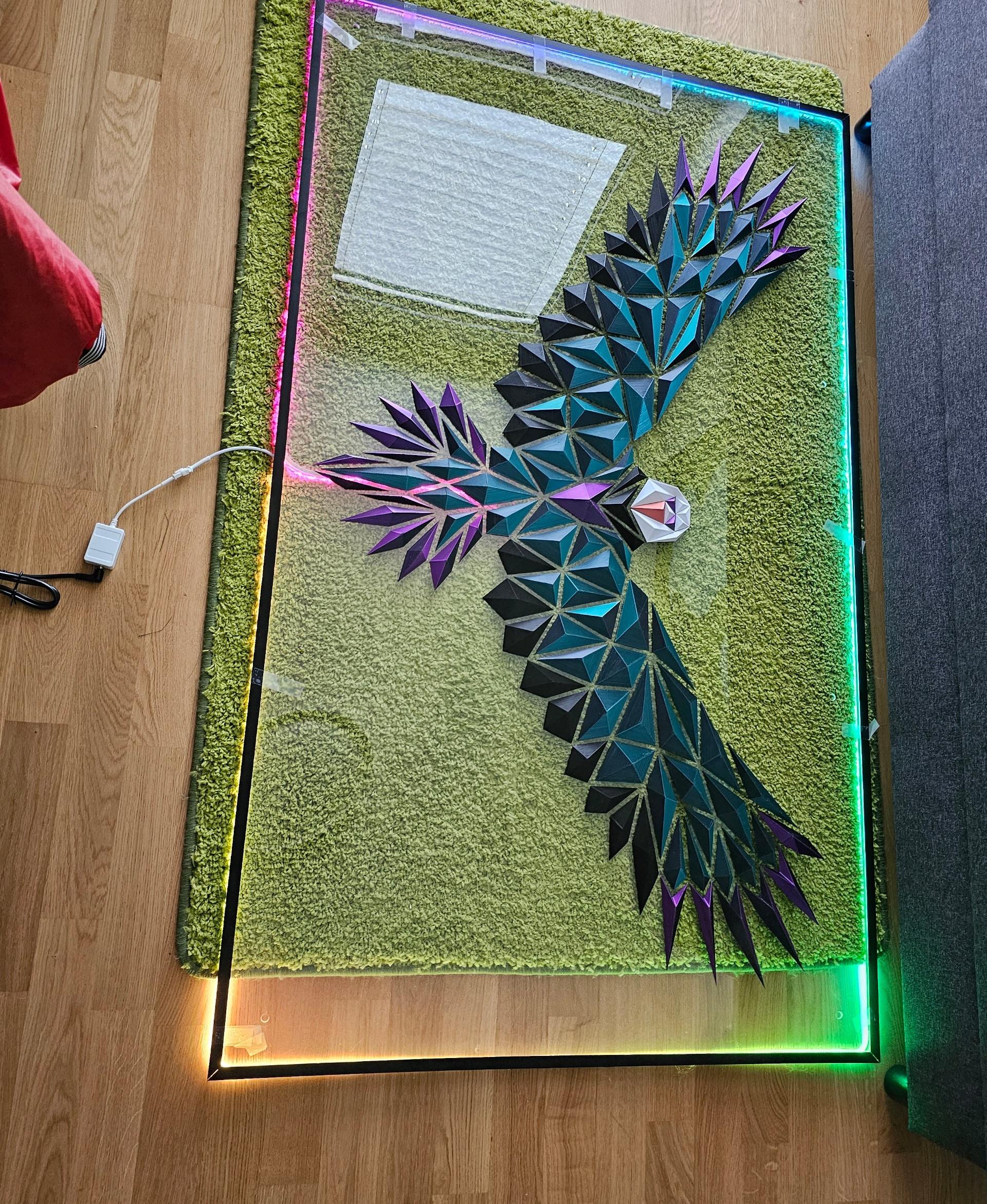 Geometric eagle wall art 3d model