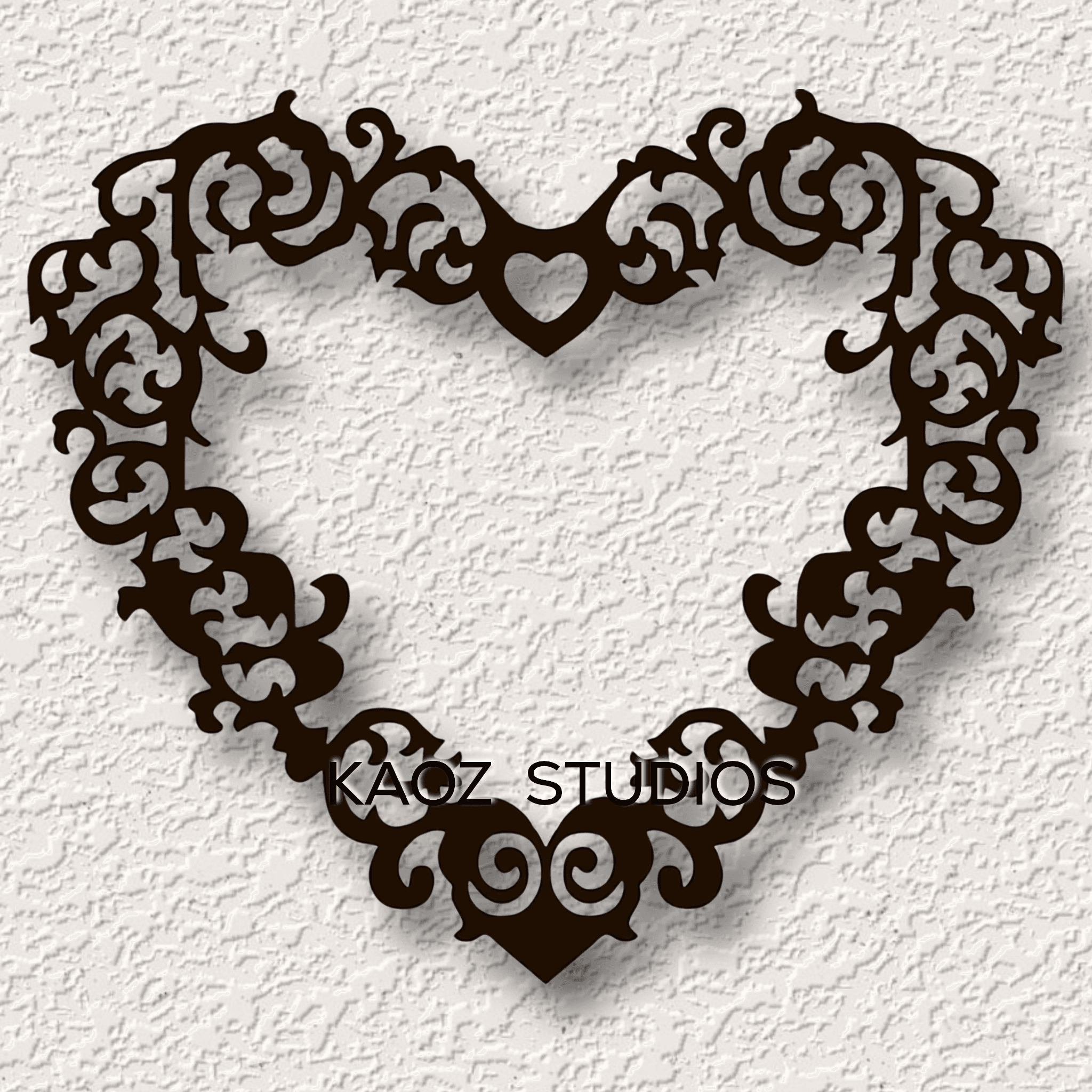 celtic heart frame wall art gothic love wall decor valentines day decoration 3d model