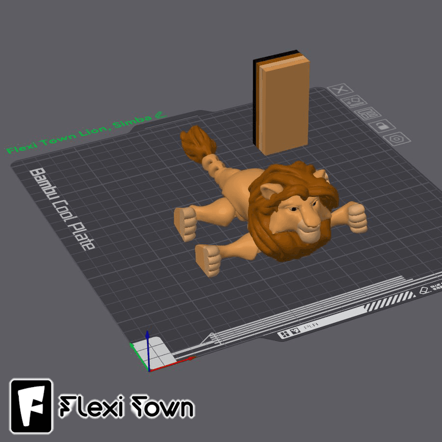 Flexi Print-in-Place Lion, The Lion King, Simba 3d model
