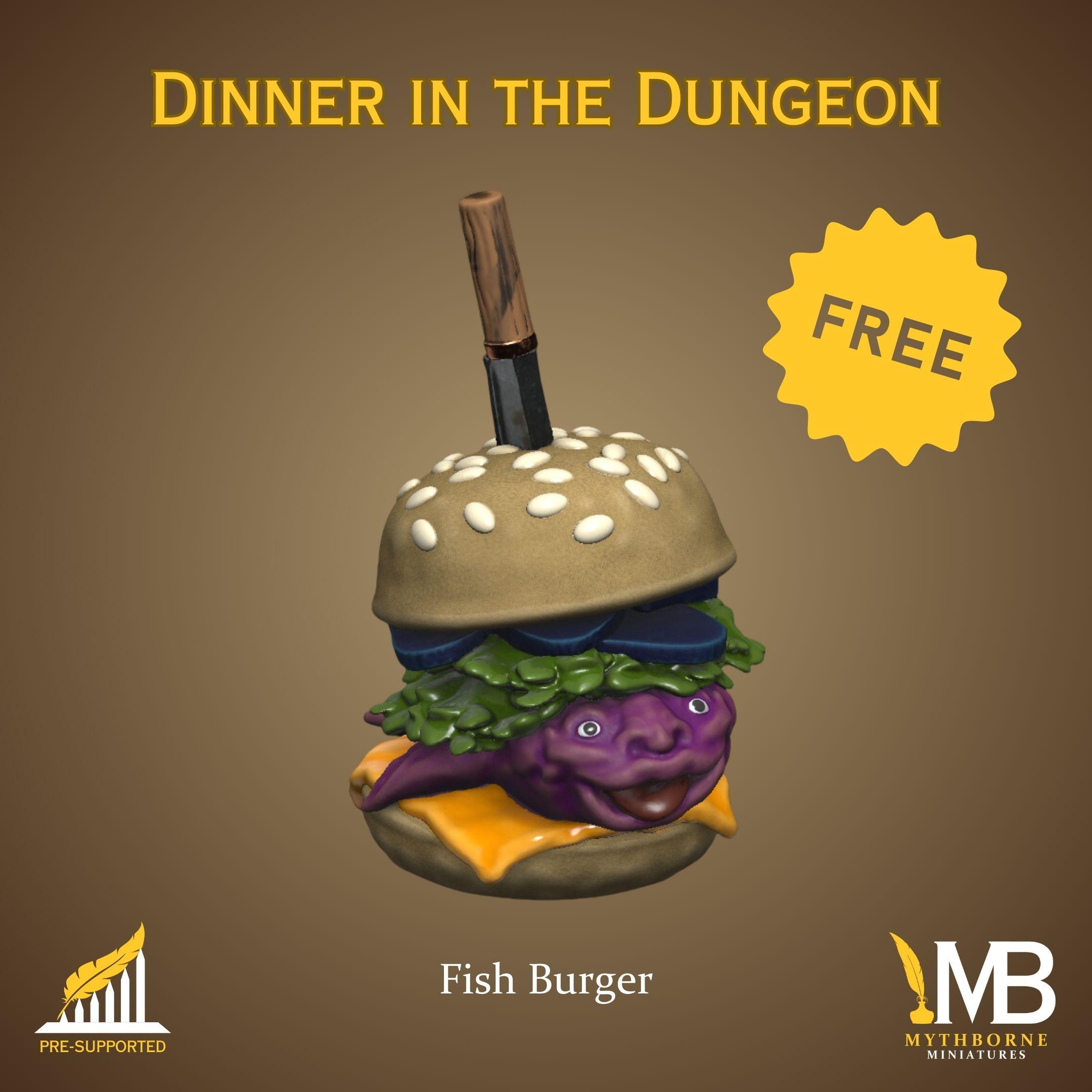 Fish Burger 3d model