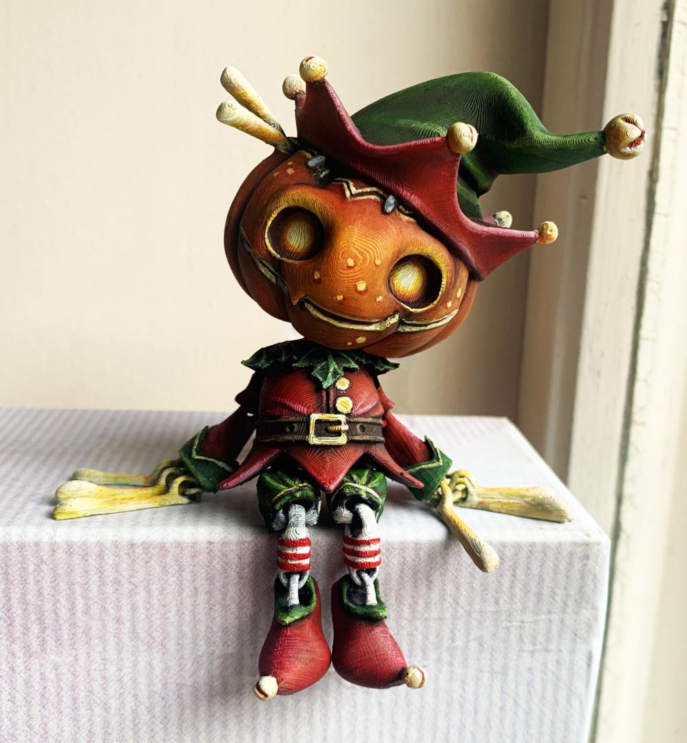 Xmas Pumpkin Elf 3d model