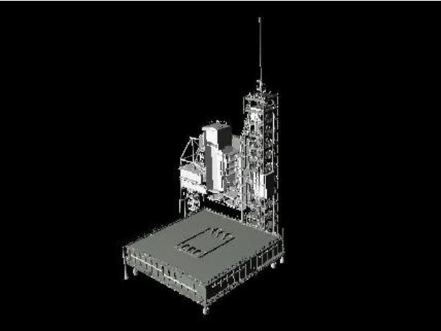 Rocket Platform and Gantry Tower 3d model