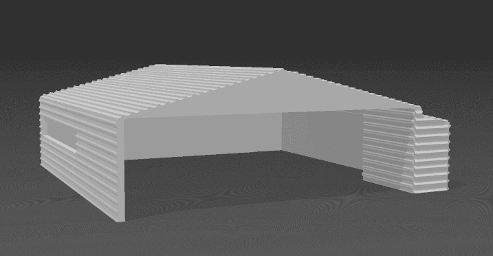 HO Scale Carport 3d model