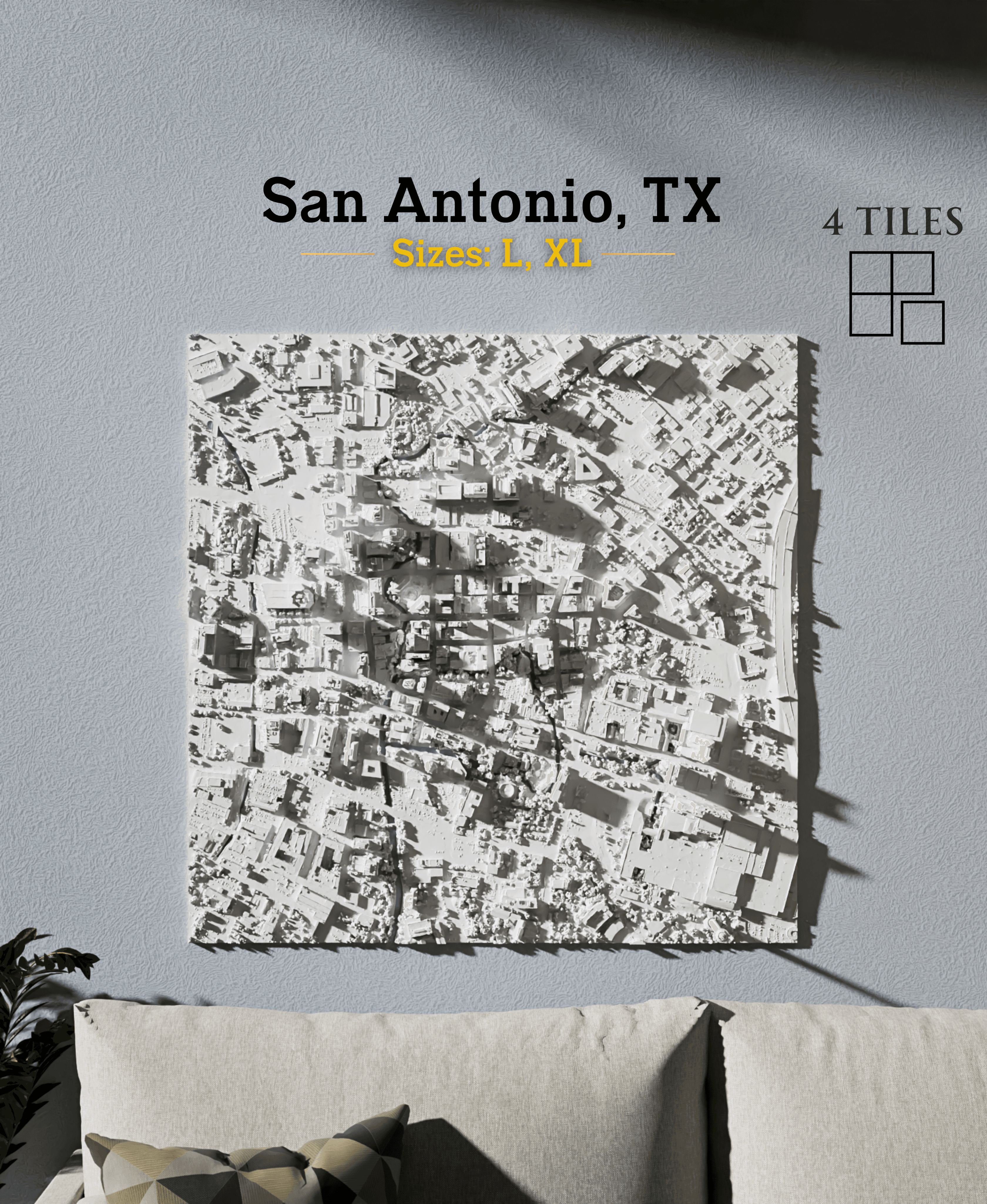 San Antonio, TX - Large & Extra Large 3d model